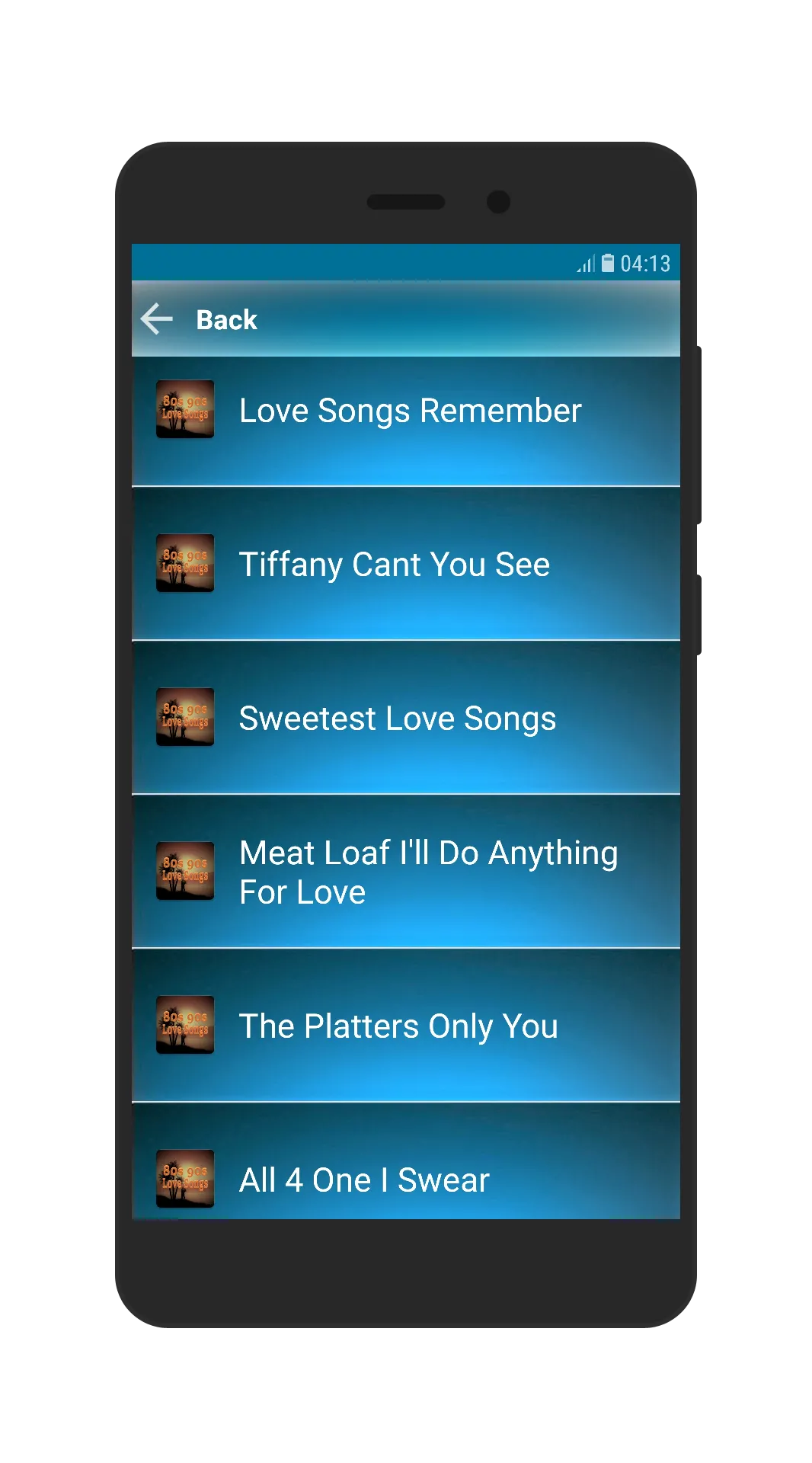 80s 90s Love Songs | Indus Appstore | Screenshot