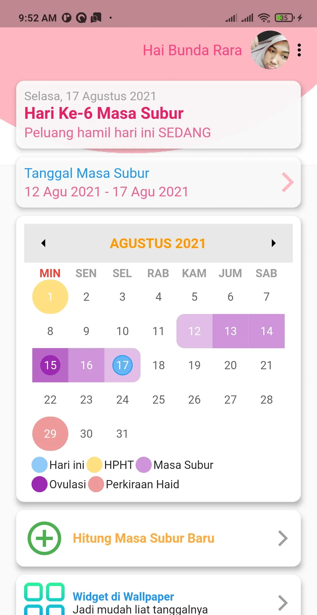 Kalkulator Masa Subur | Indus Appstore | Screenshot