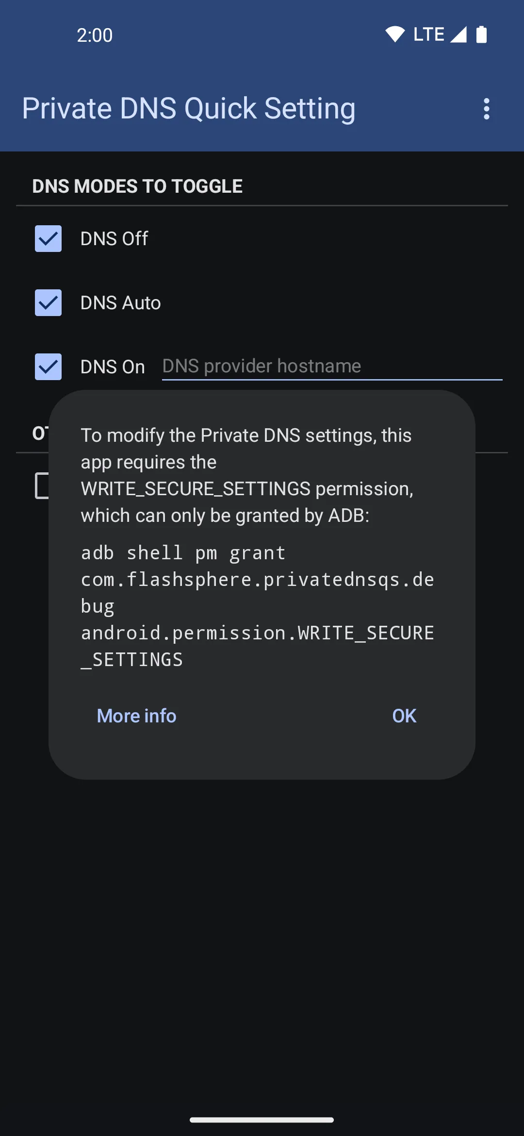 Private DNS Quick Setting | Indus Appstore | Screenshot