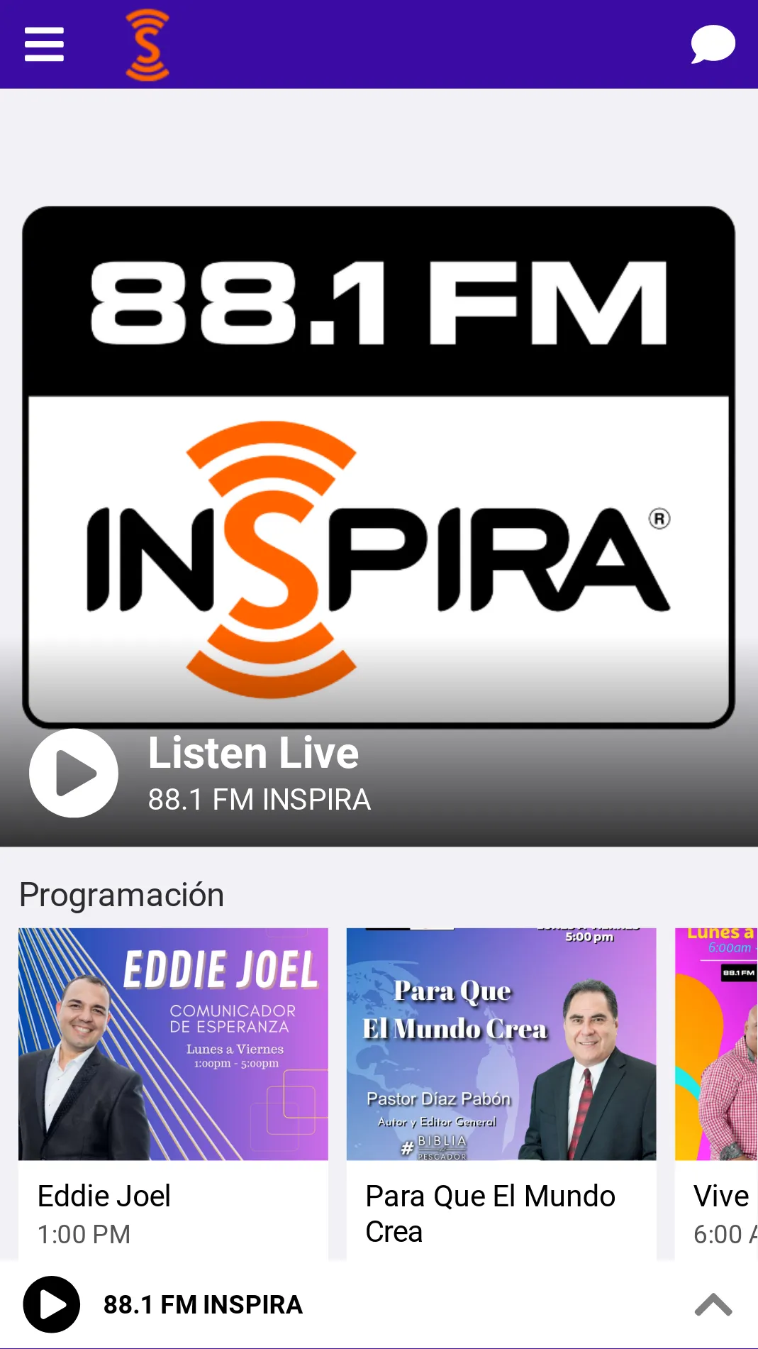 88.1 fm Inspira | Indus Appstore | Screenshot