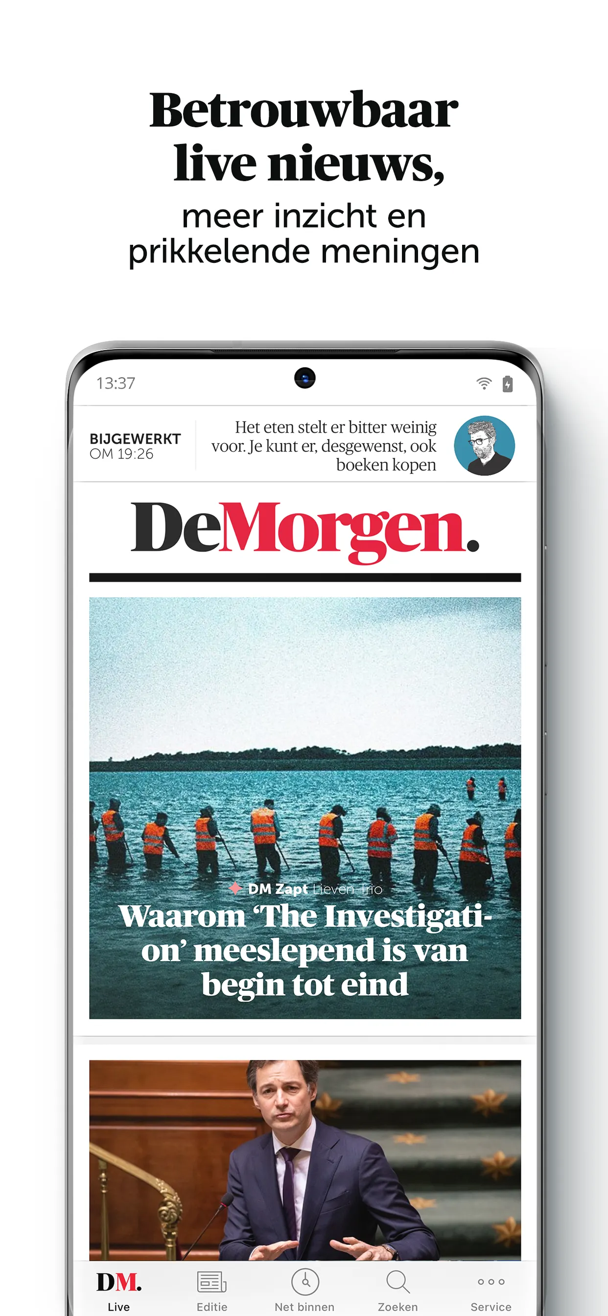 De Morgen: nieuws & duiding | Indus Appstore | Screenshot