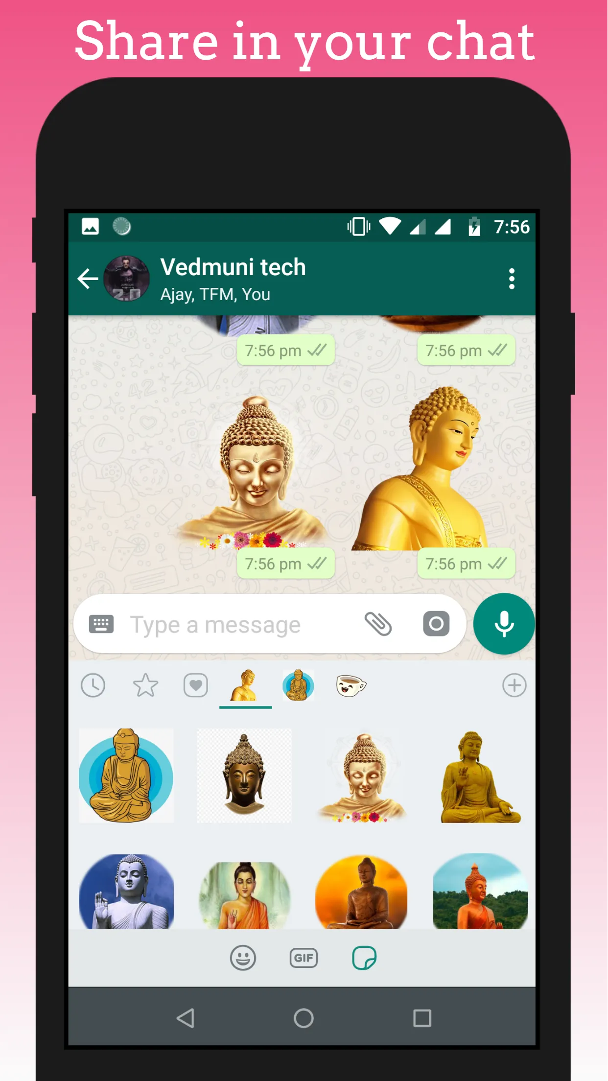 Lord Buddha Stickers for WA | Indus Appstore | Screenshot