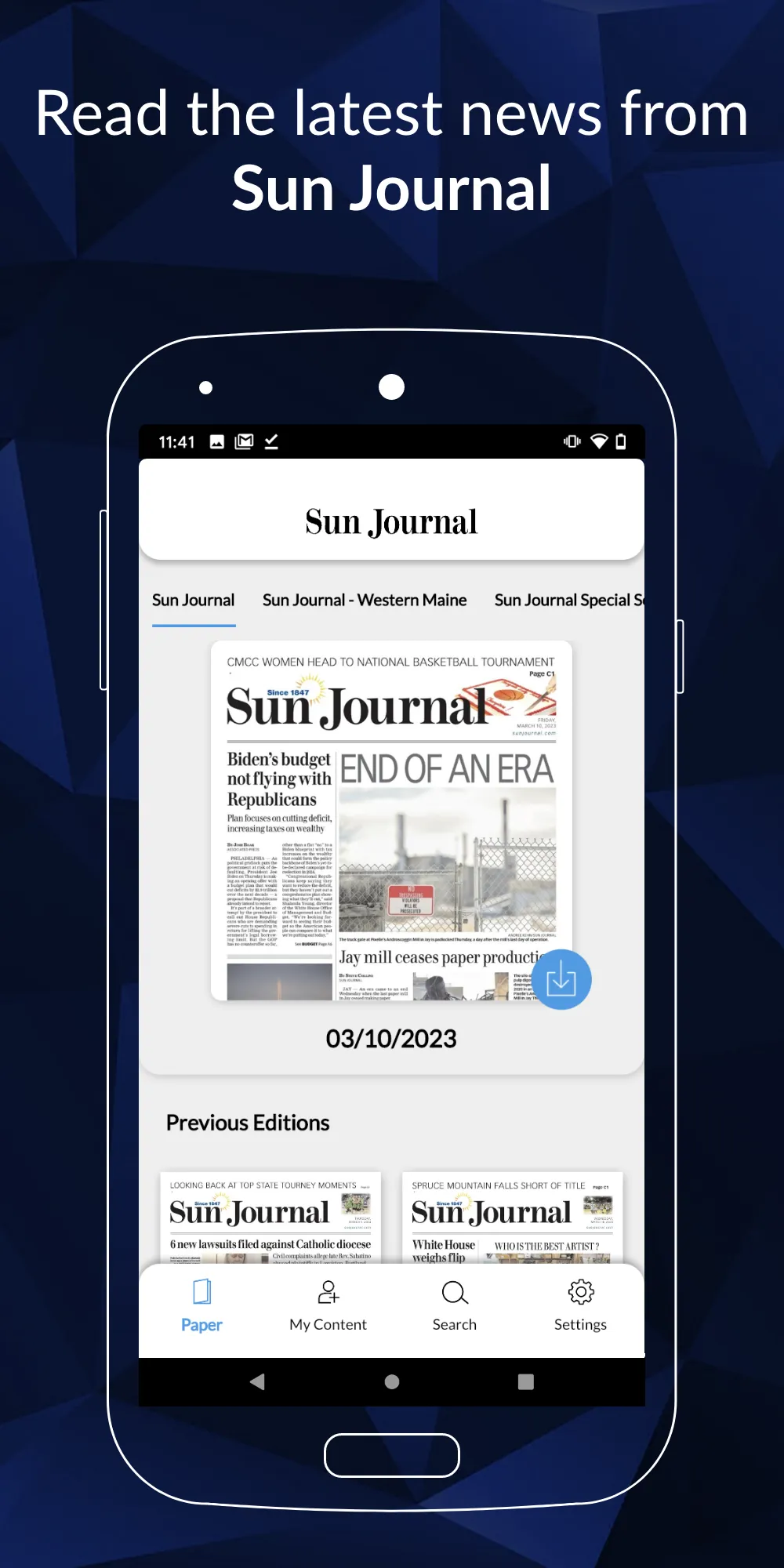 Sun Journal e-Edition | Indus Appstore | Screenshot