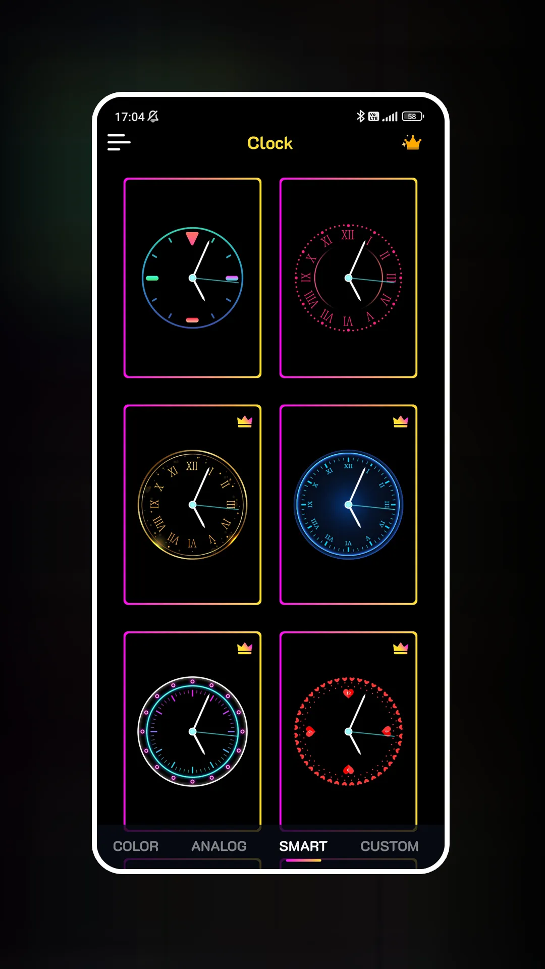 Neon Clock Wallpaper | Indus Appstore | Screenshot
