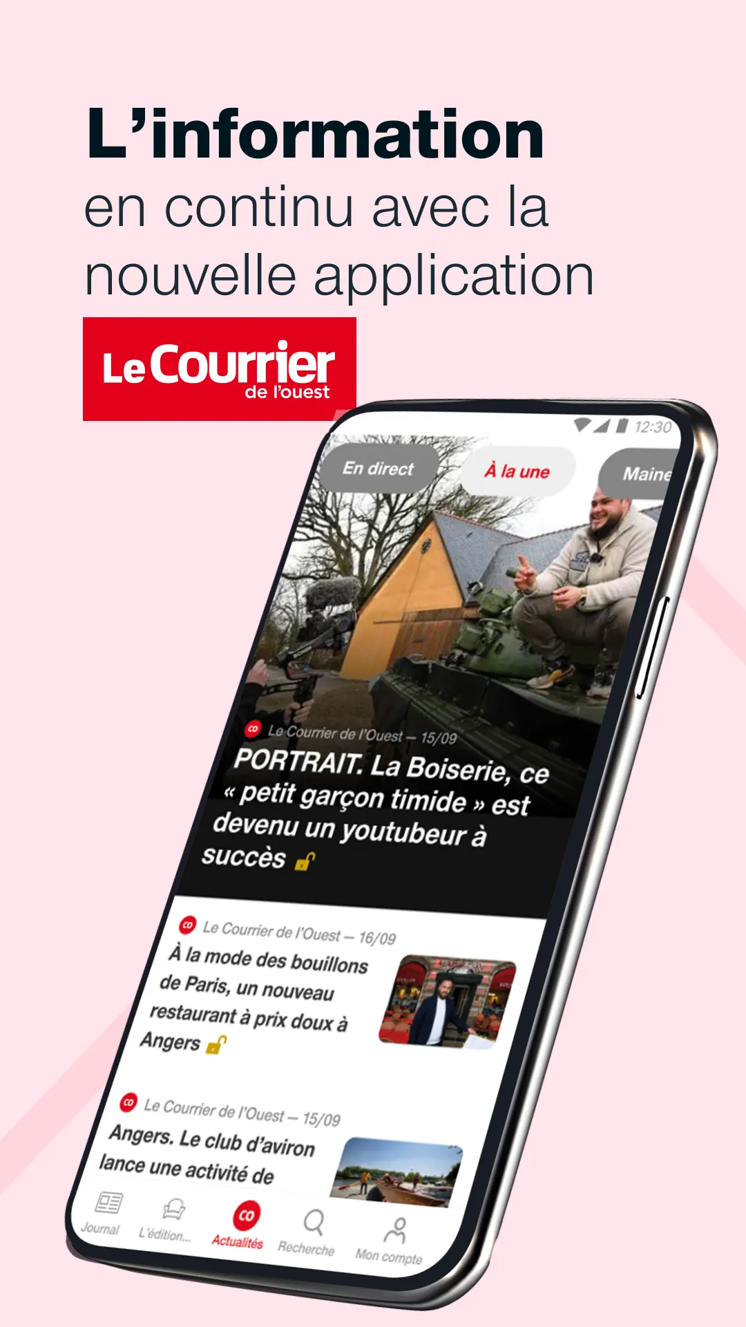 Le Courrier de l'Ouest Journal | Indus Appstore | Screenshot