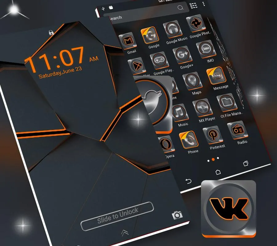 Simple Black Launcher Theme | Indus Appstore | Screenshot