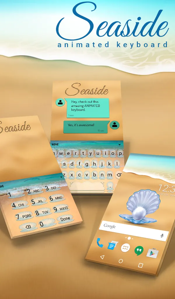 Seaside Keyboard + Wallpaper | Indus Appstore | Screenshot