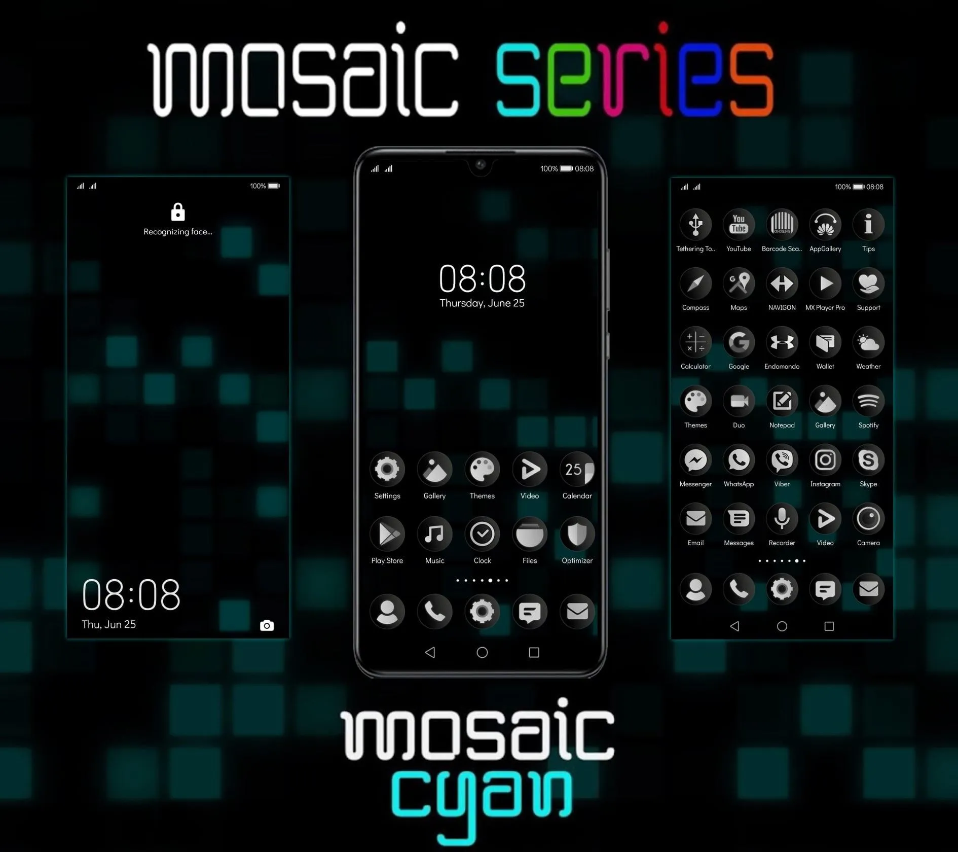 [EMUI 10]Mosaic Cyan Theme | Indus Appstore | Screenshot