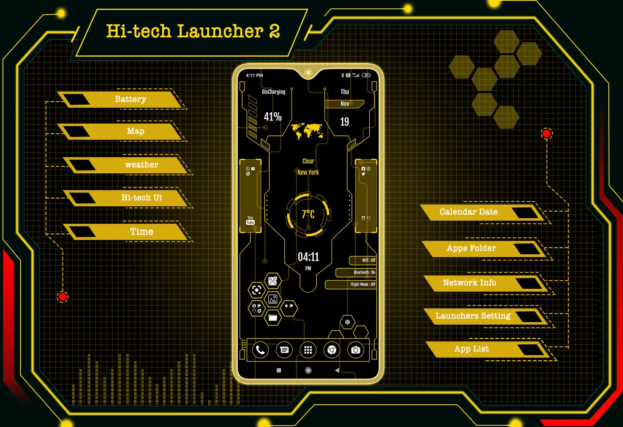 Hi-tech Launcher 2 - Future UI | Indus Appstore | Screenshot