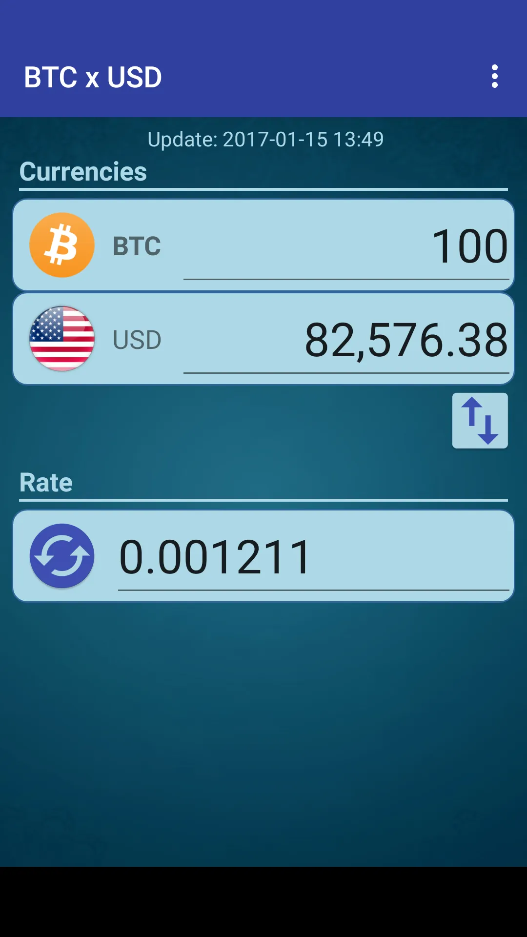 Bitcoin x United States Dollar | Indus Appstore | Screenshot