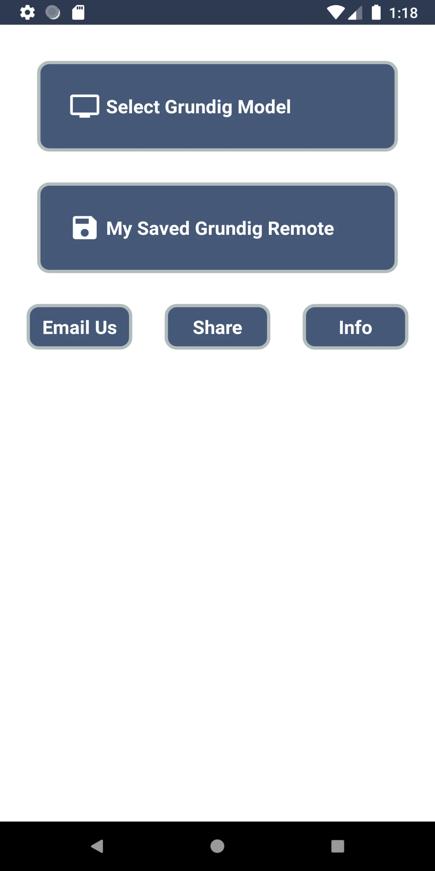 Grundig TV Remote Control | Indus Appstore | Screenshot