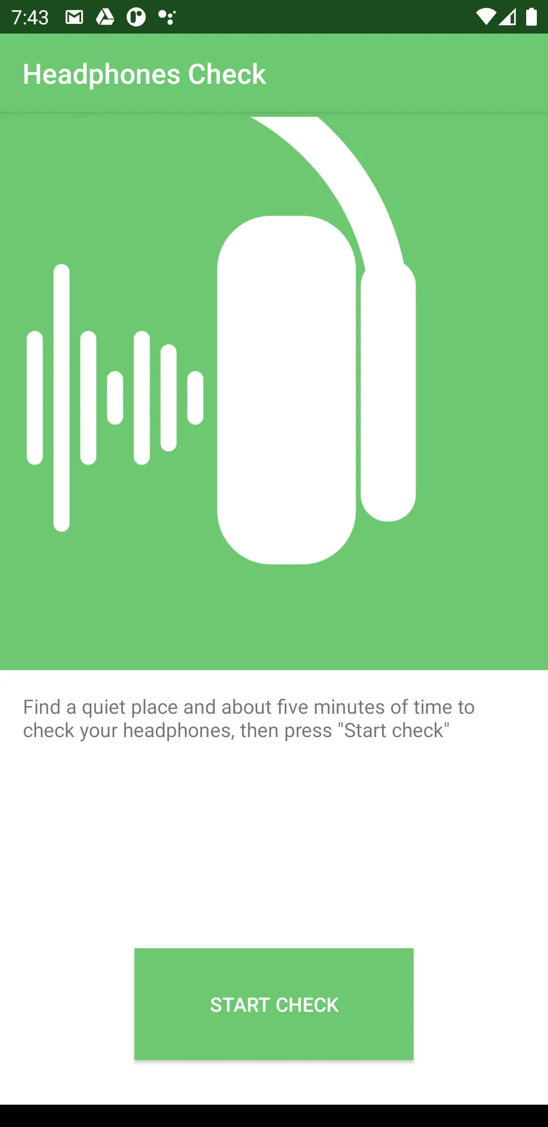 Headphones check | Indus Appstore | Screenshot