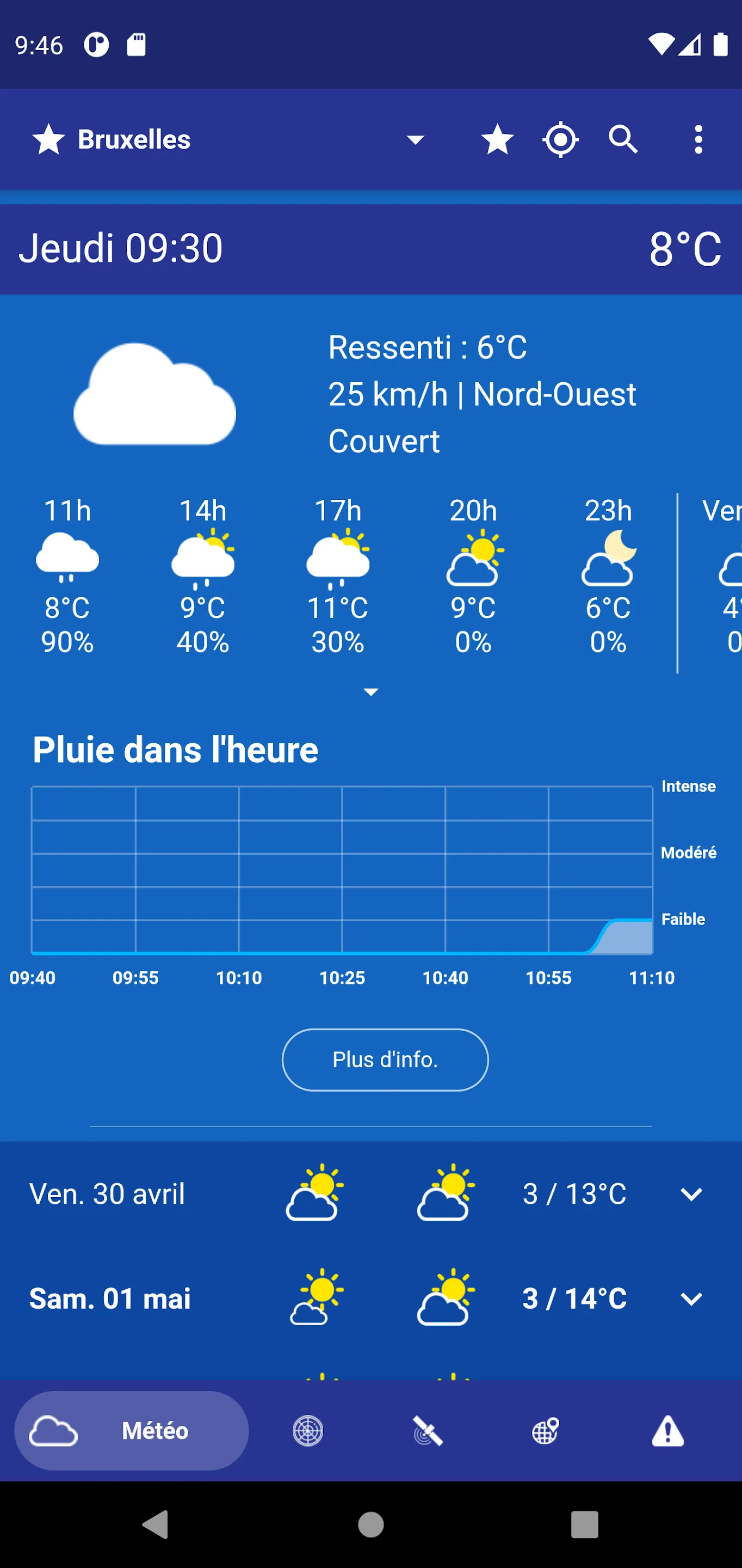 Weather in Belgium | Indus Appstore | Screenshot