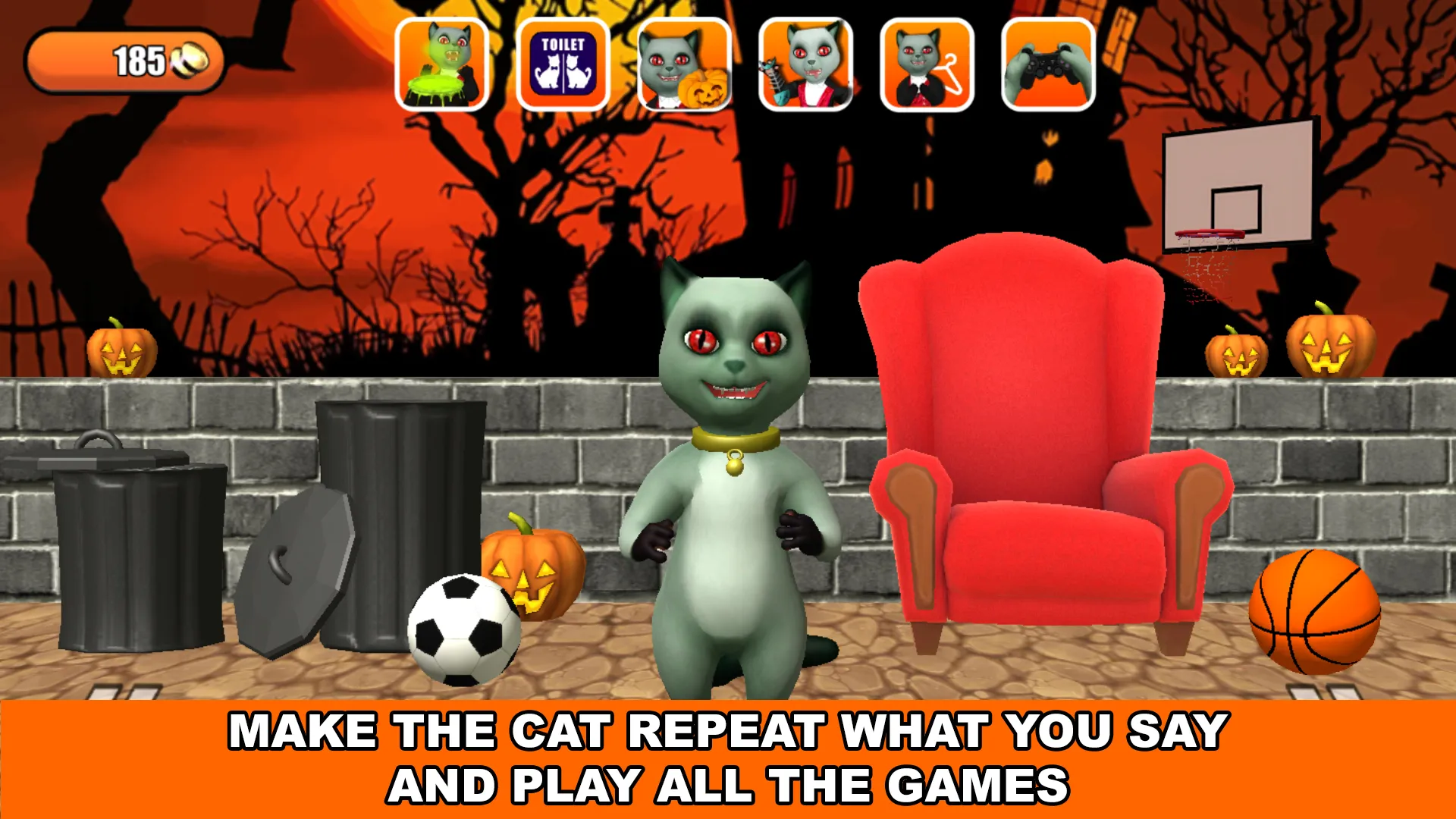 Talking Cat Leo Halloween Fun | Indus Appstore | Screenshot