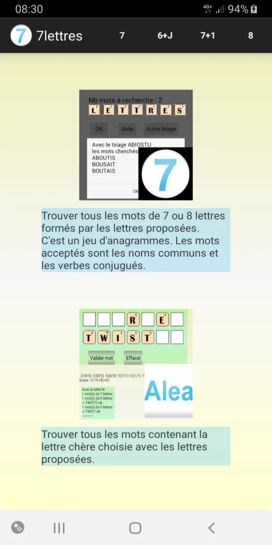 Anagrammes 7 lettres | Indus Appstore | Screenshot