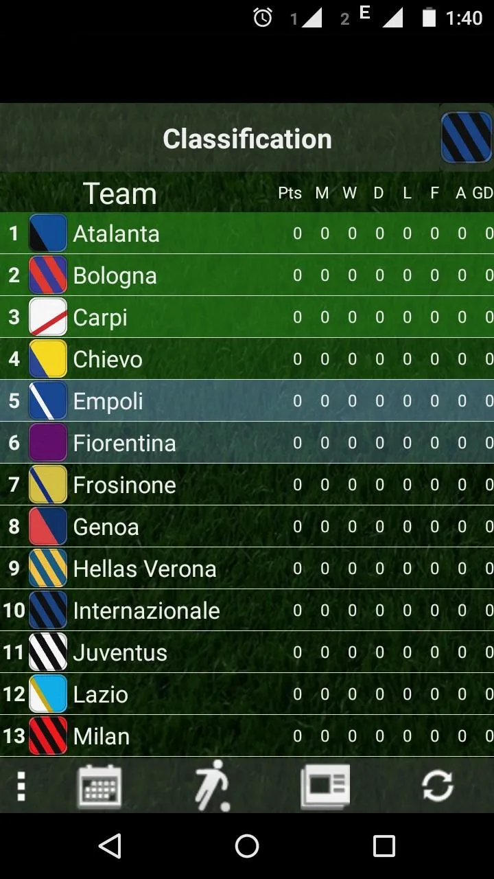 Table Italian League | Indus Appstore | Screenshot