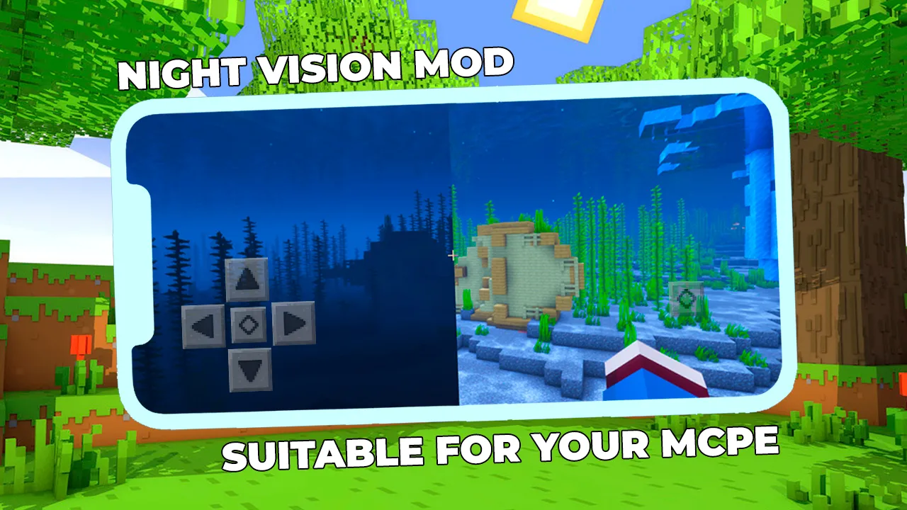 Night Vision Mod Minecraft PE | Indus Appstore | Screenshot