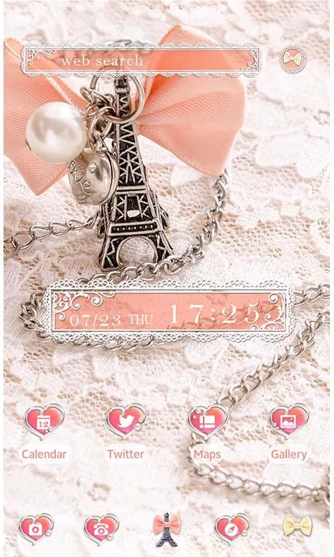 Cute Theme-Girly Eiffel Tower- | Indus Appstore | Screenshot