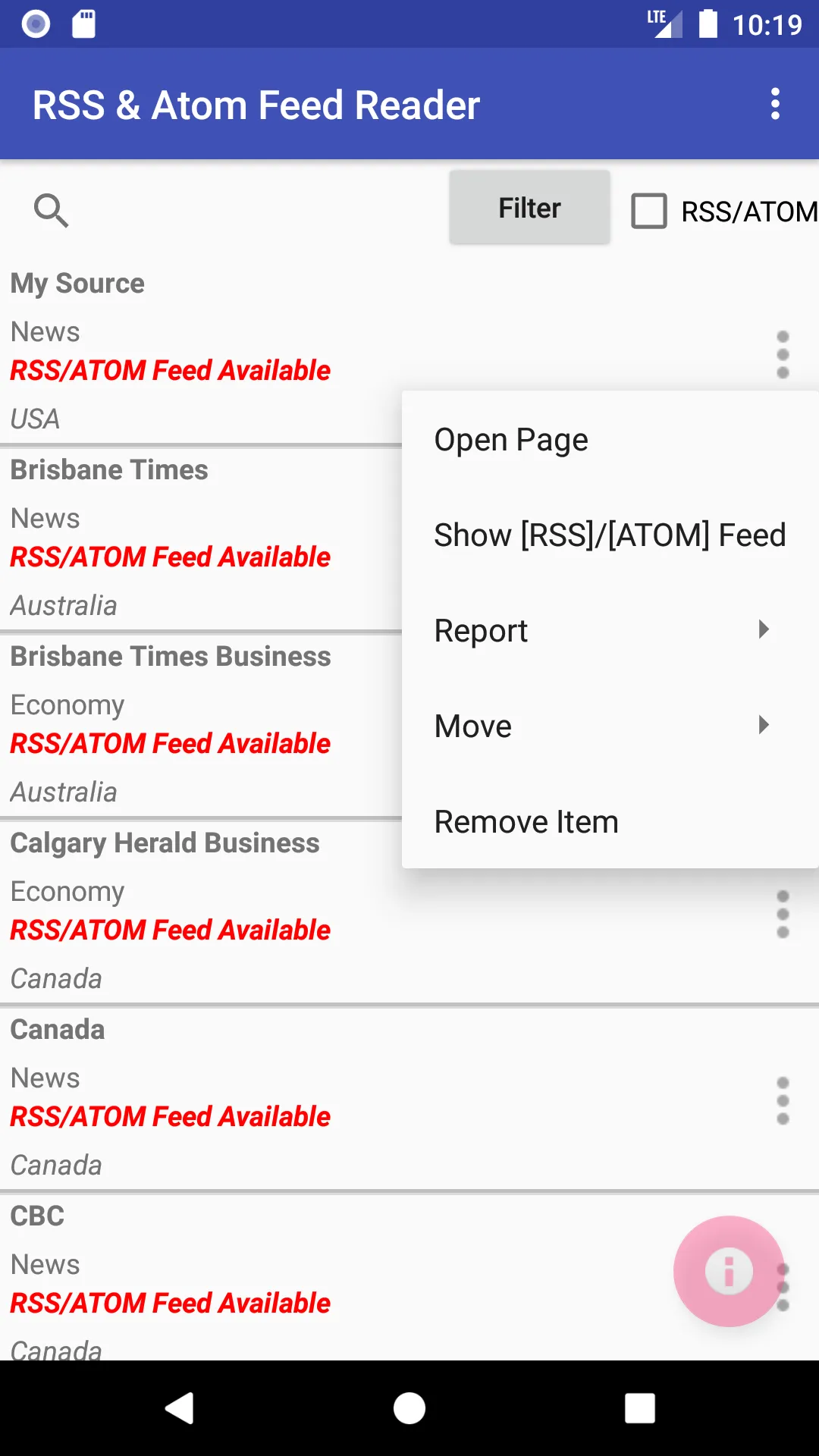 RSS and ATOM Feed Reader | Indus Appstore | Screenshot