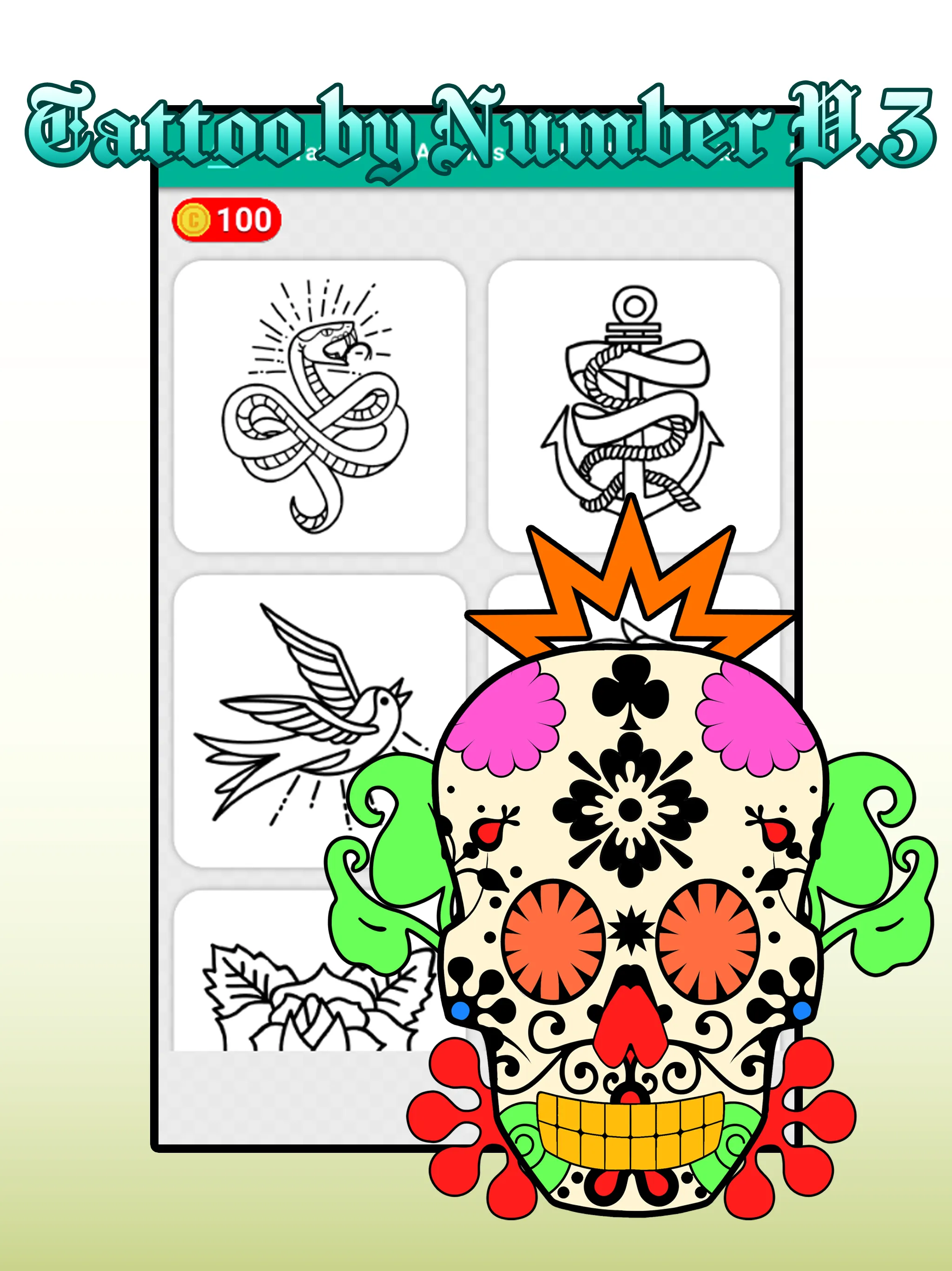 Tattoo Ink Paint Number Color | Indus Appstore | Screenshot