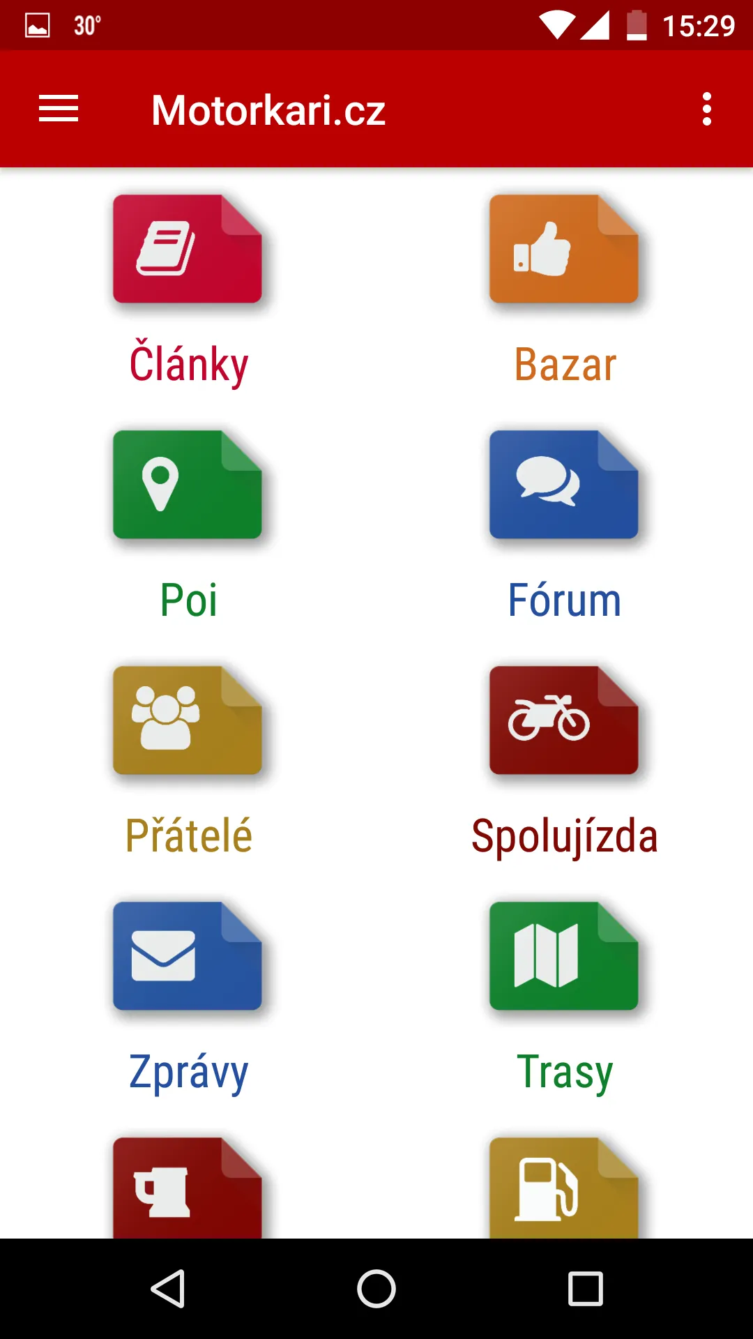 Motorkáři.cz | Indus Appstore | Screenshot