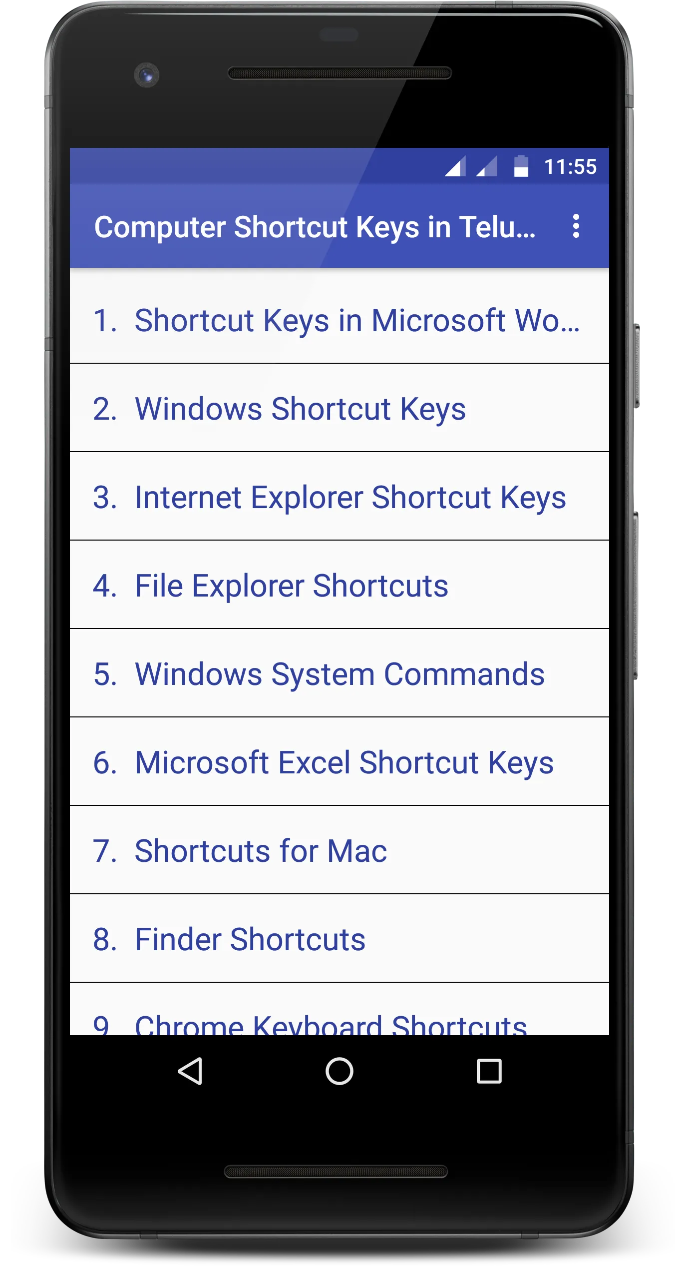 Computer Shortcut Keys | Indus Appstore | Screenshot