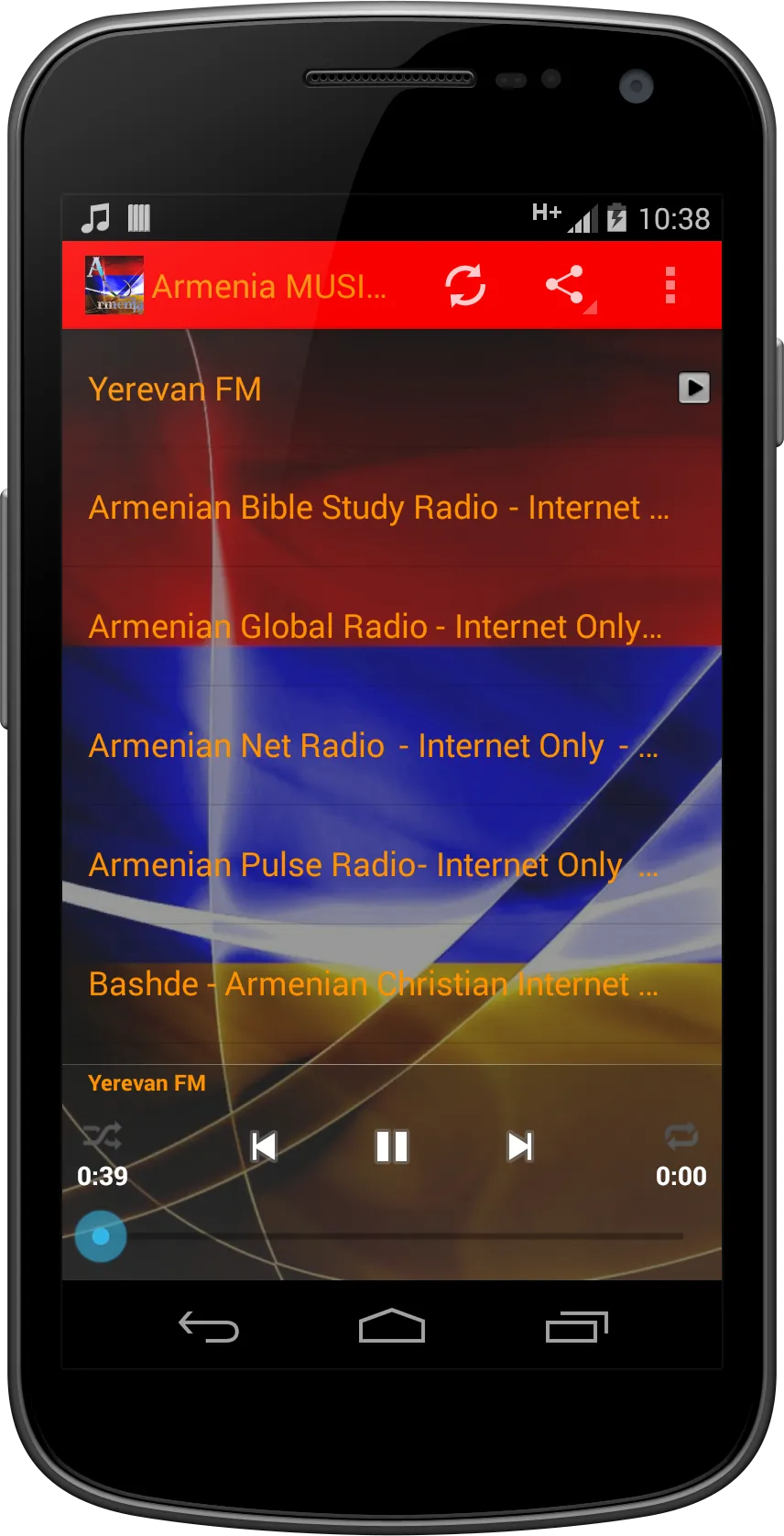 Armenia MUSIC Radio | Indus Appstore | Screenshot