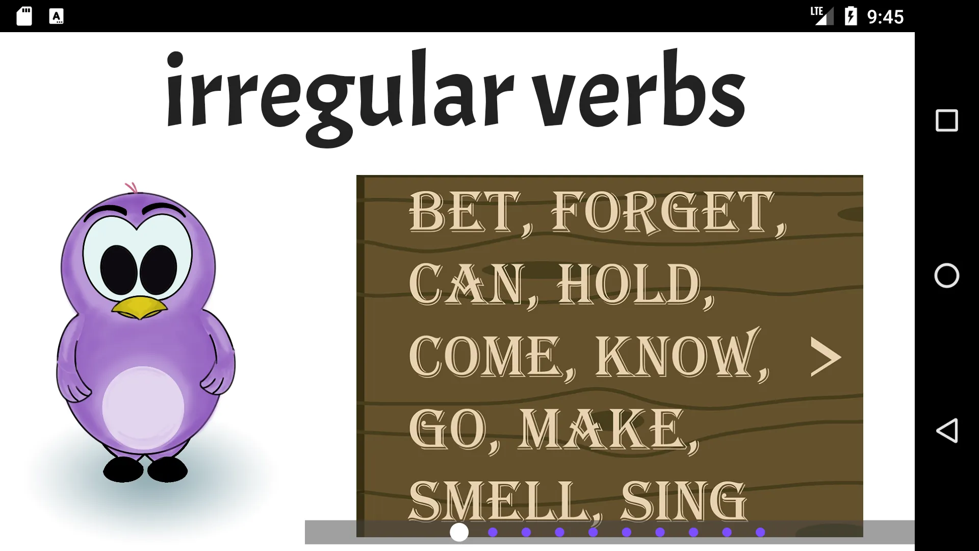 Irregular verbs | Indus Appstore | Screenshot