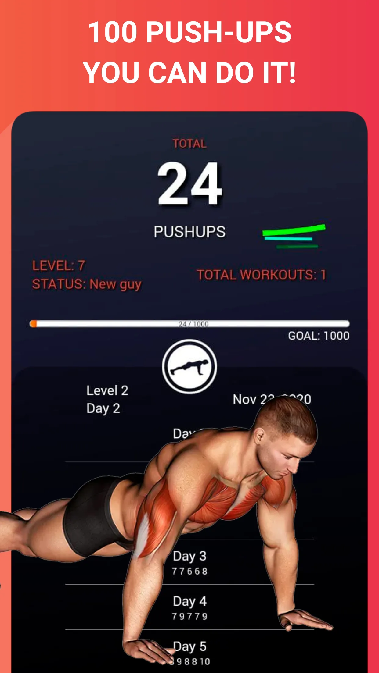 100 Push-ups BeStronger | Indus Appstore | Screenshot