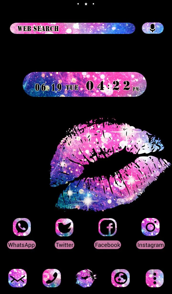 Galaxy Lips Theme | Indus Appstore | Screenshot