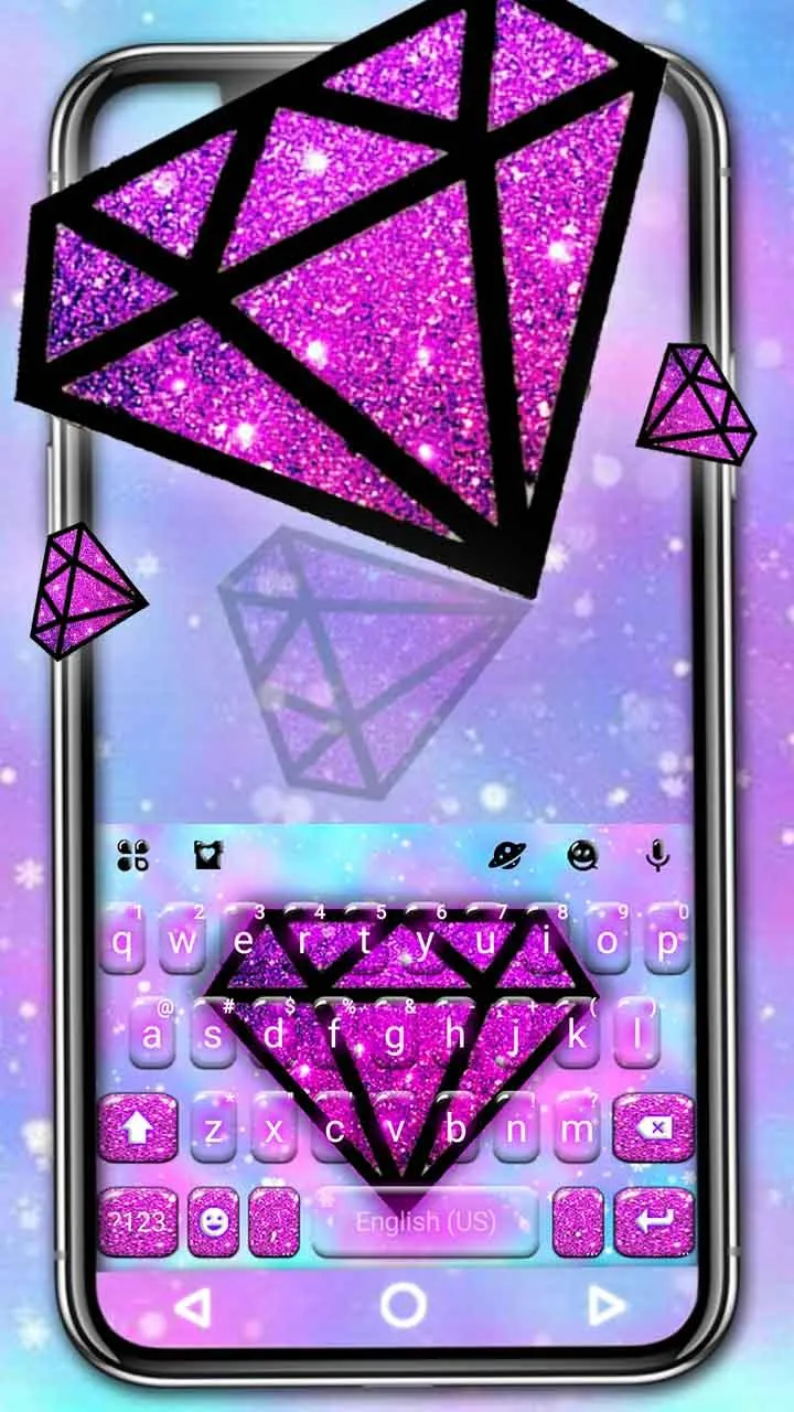 Galaxy Glitter Diamond Keyboar | Indus Appstore | Screenshot