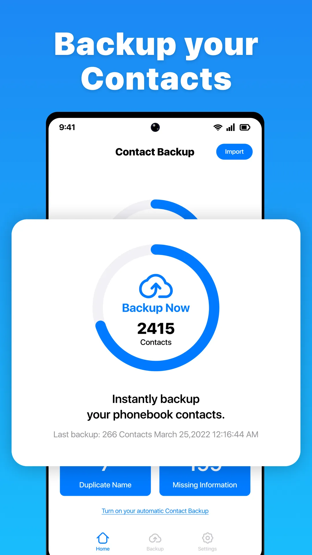 Contacts Backup - Sync Restore | Indus Appstore | Screenshot