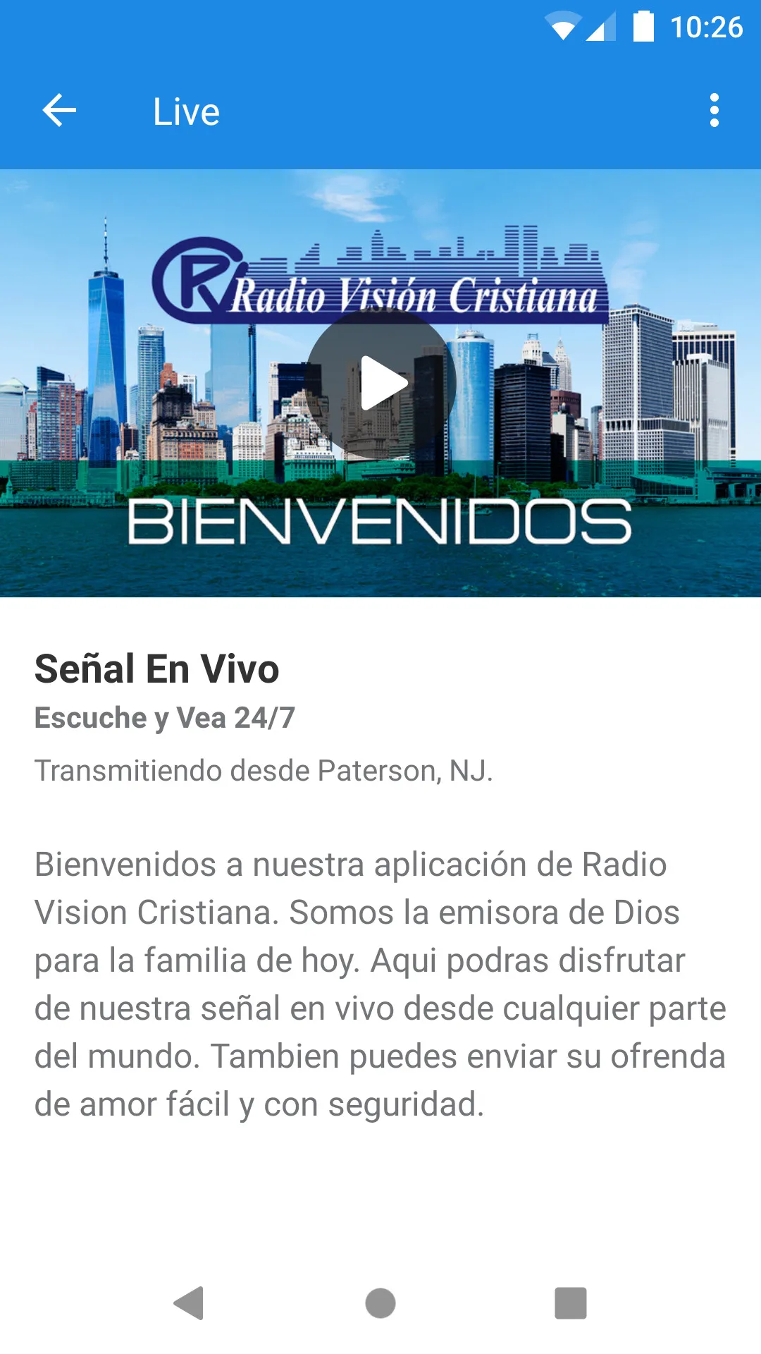 Radio Vision Cristiana | Indus Appstore | Screenshot