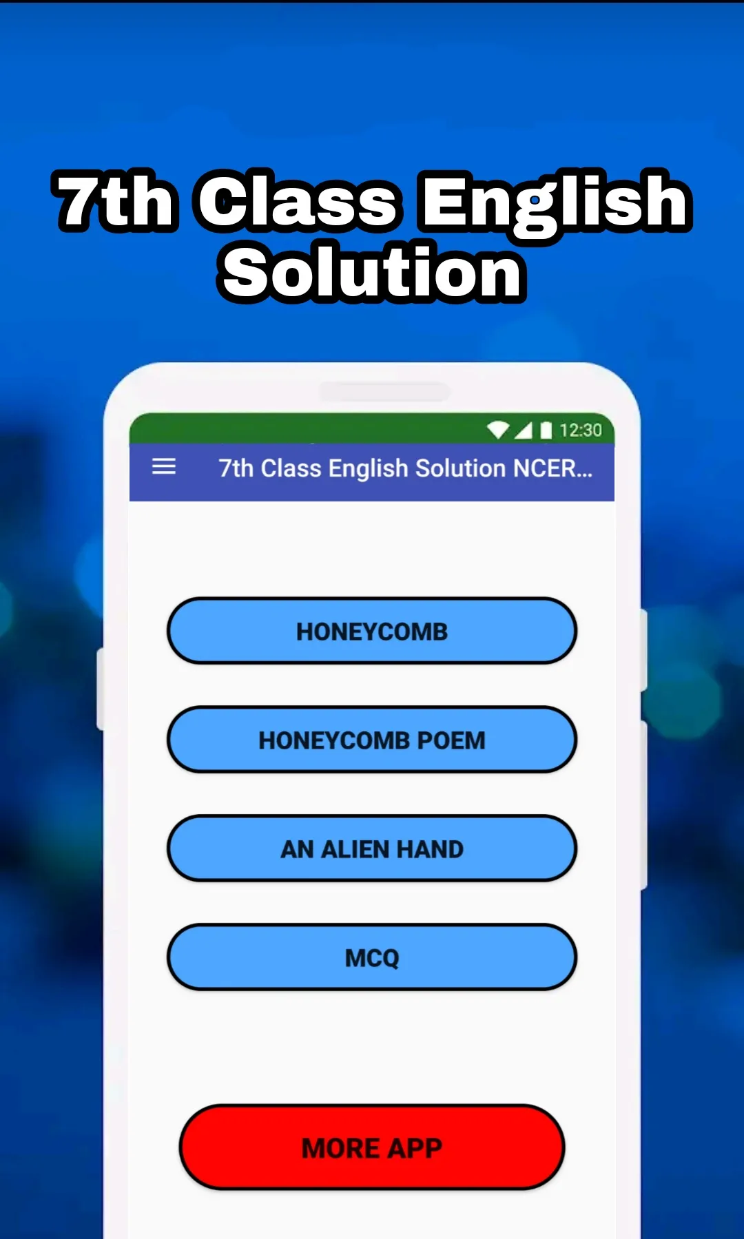 7th Class English Solution MCQ | Indus Appstore | Screenshot