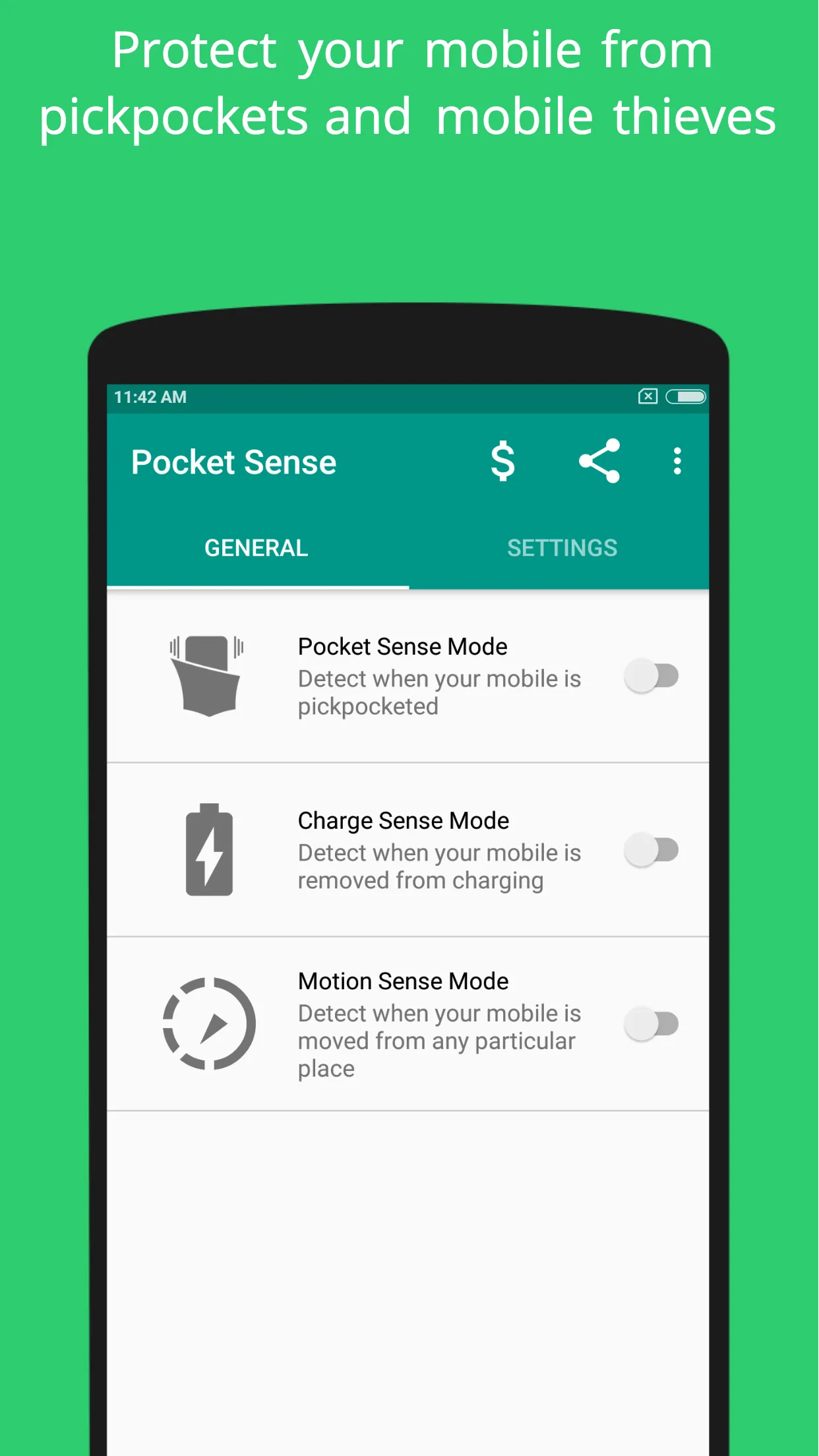 Pocket Sense - Theft Alarm App | Indus Appstore | Screenshot