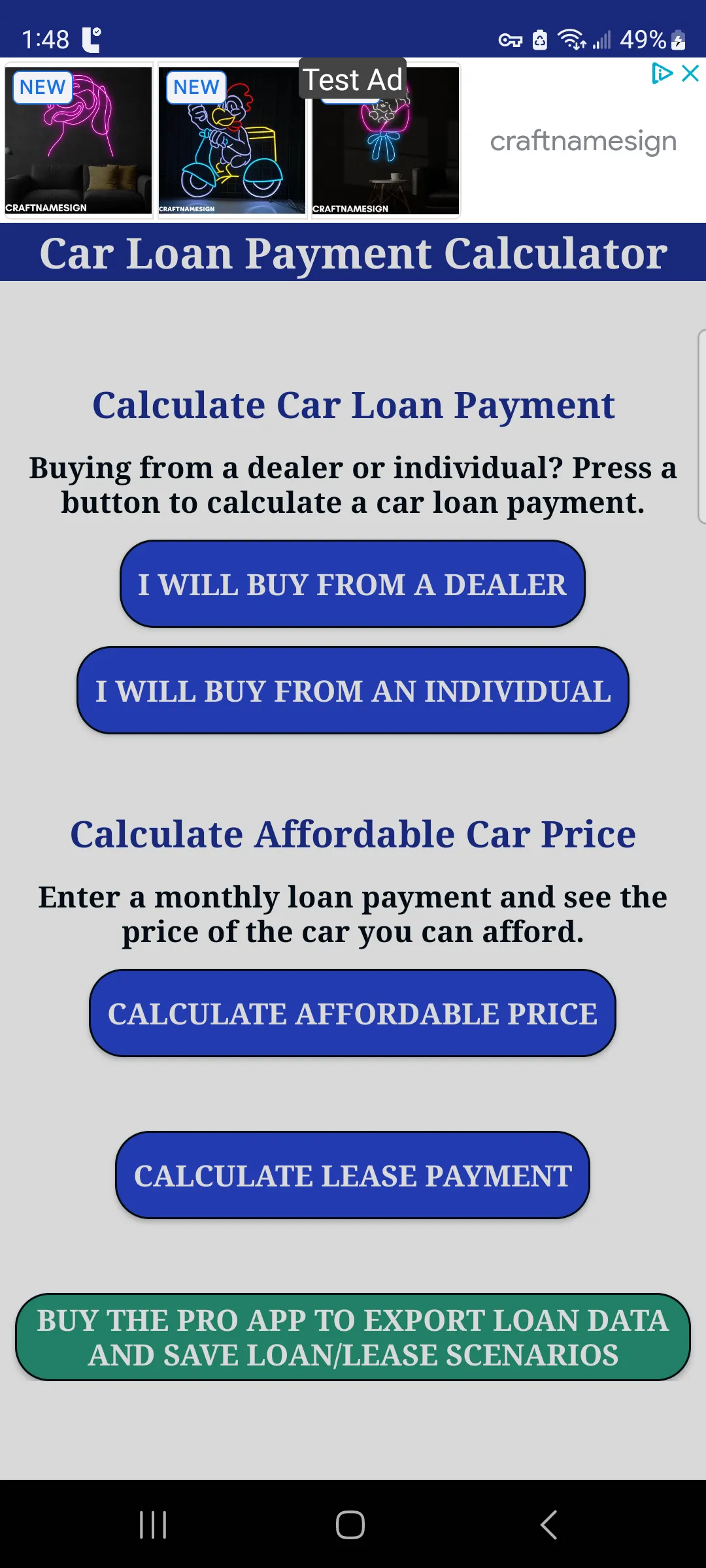 Car Truck Payment Calculator | Indus Appstore | Screenshot