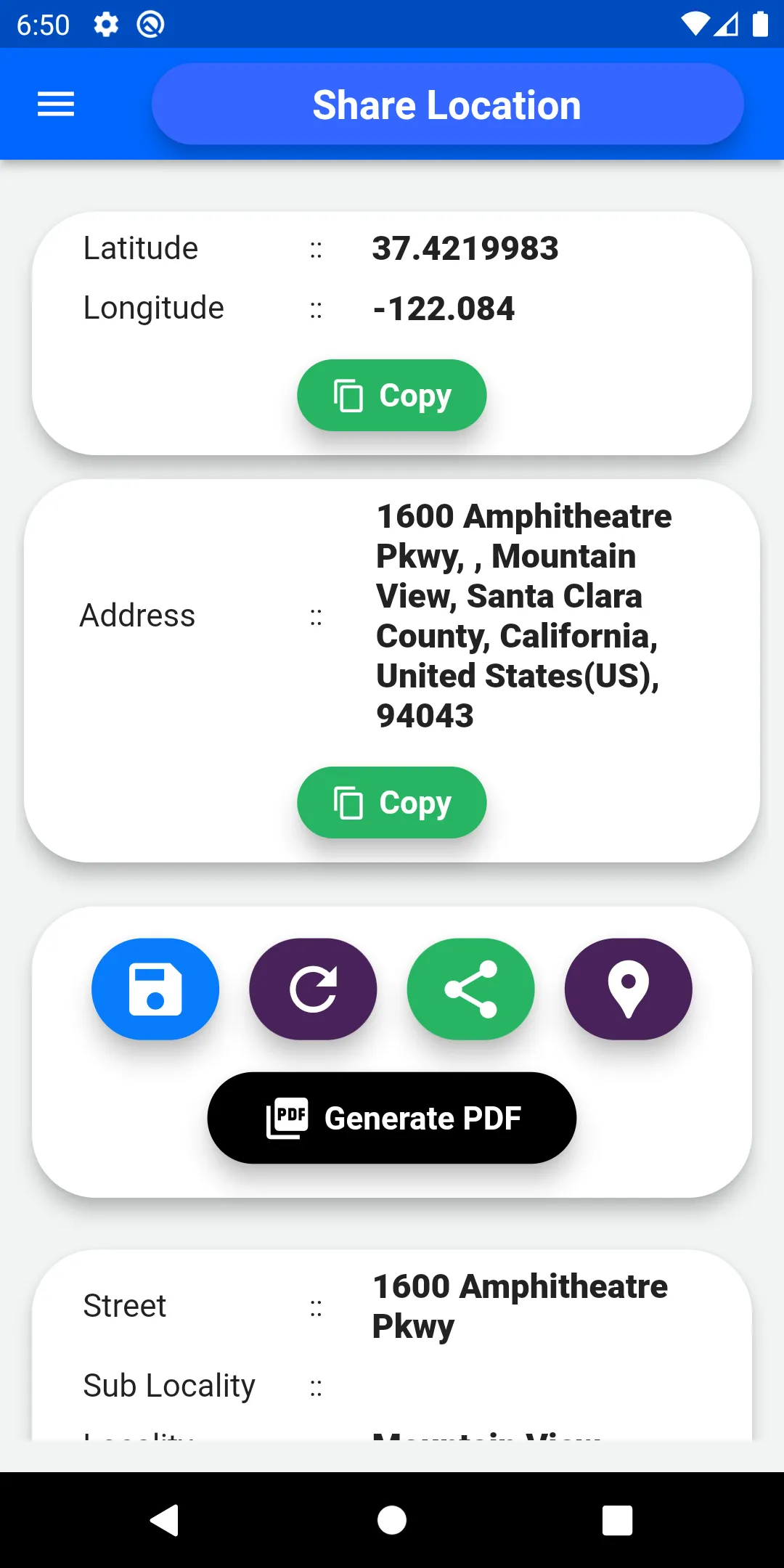 Share Location Latitude & Long | Indus Appstore | Screenshot