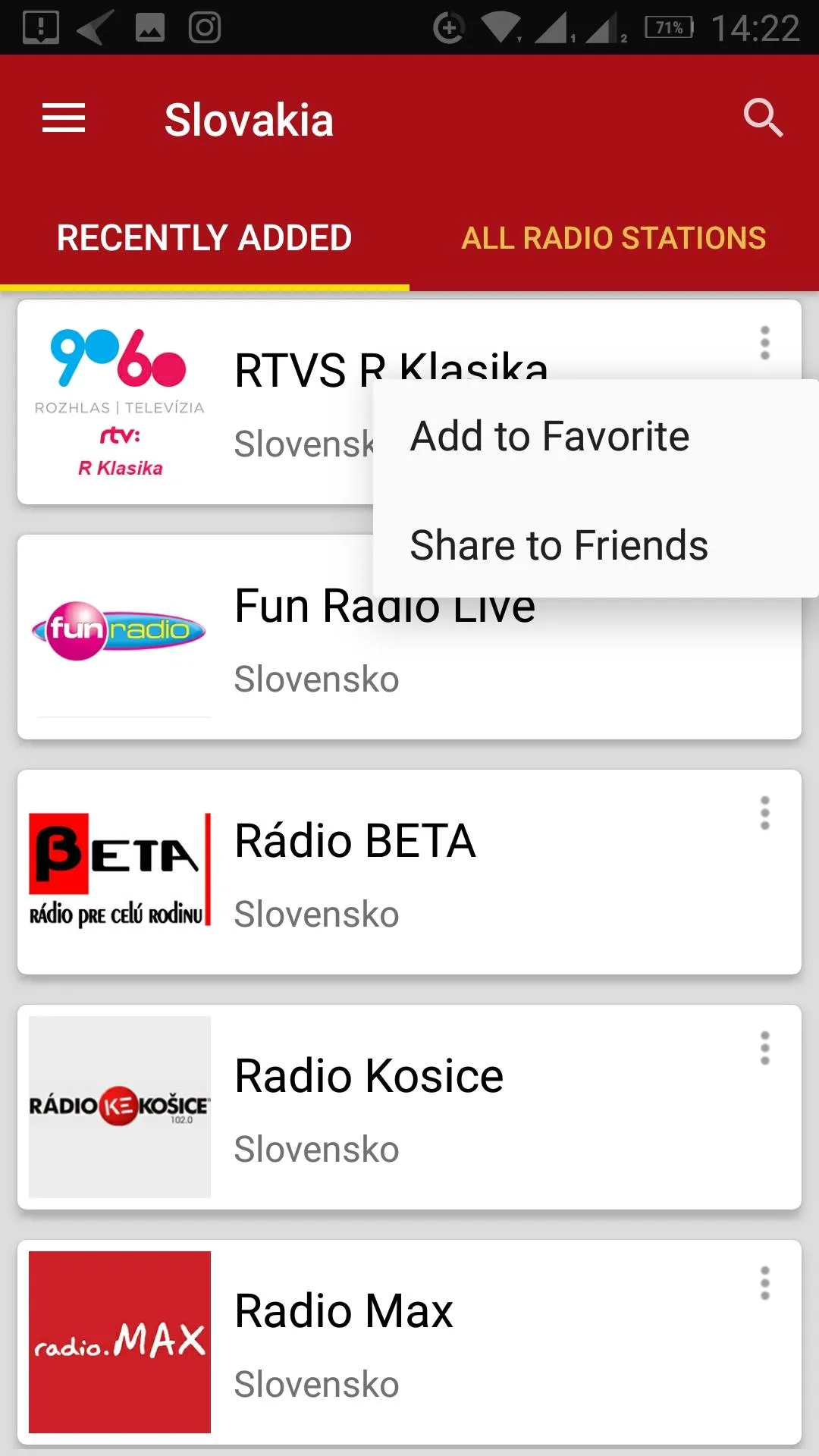 Slovakian Radio Stations | Indus Appstore | Screenshot