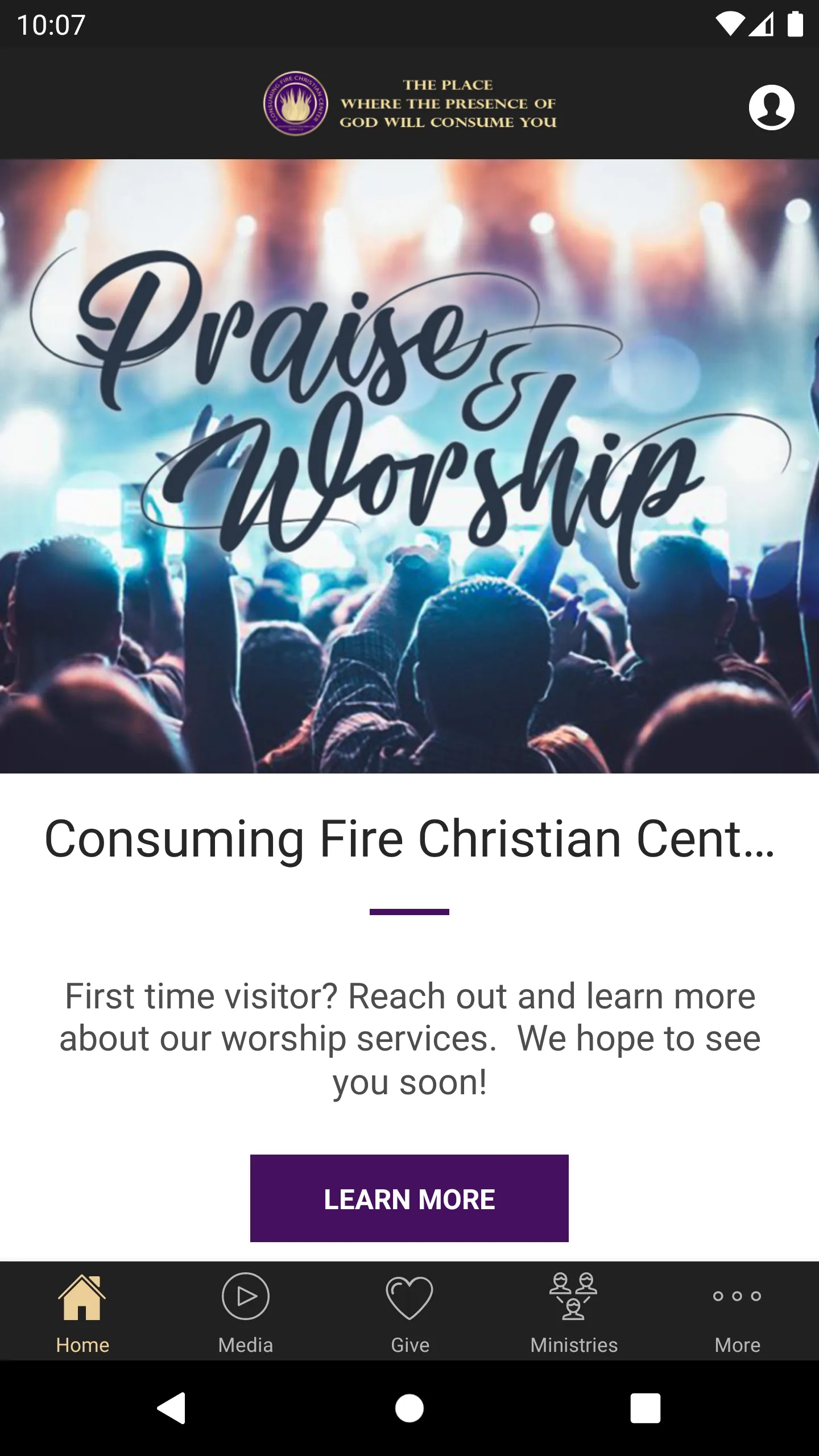 Consuming Fire Christ. Center | Indus Appstore | Screenshot