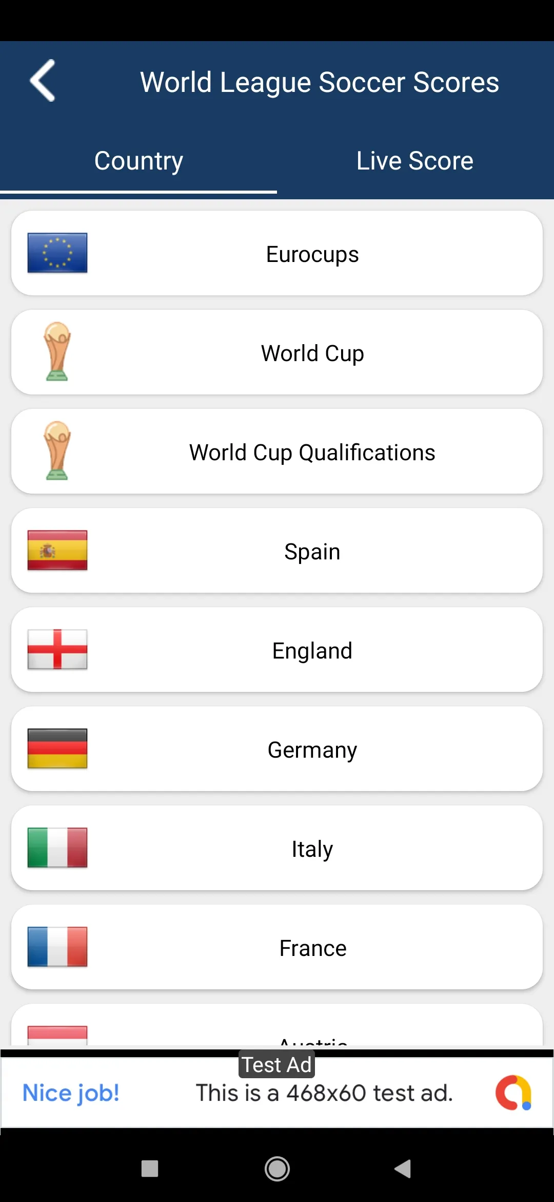 World League Soccer Scores | Indus Appstore | Screenshot