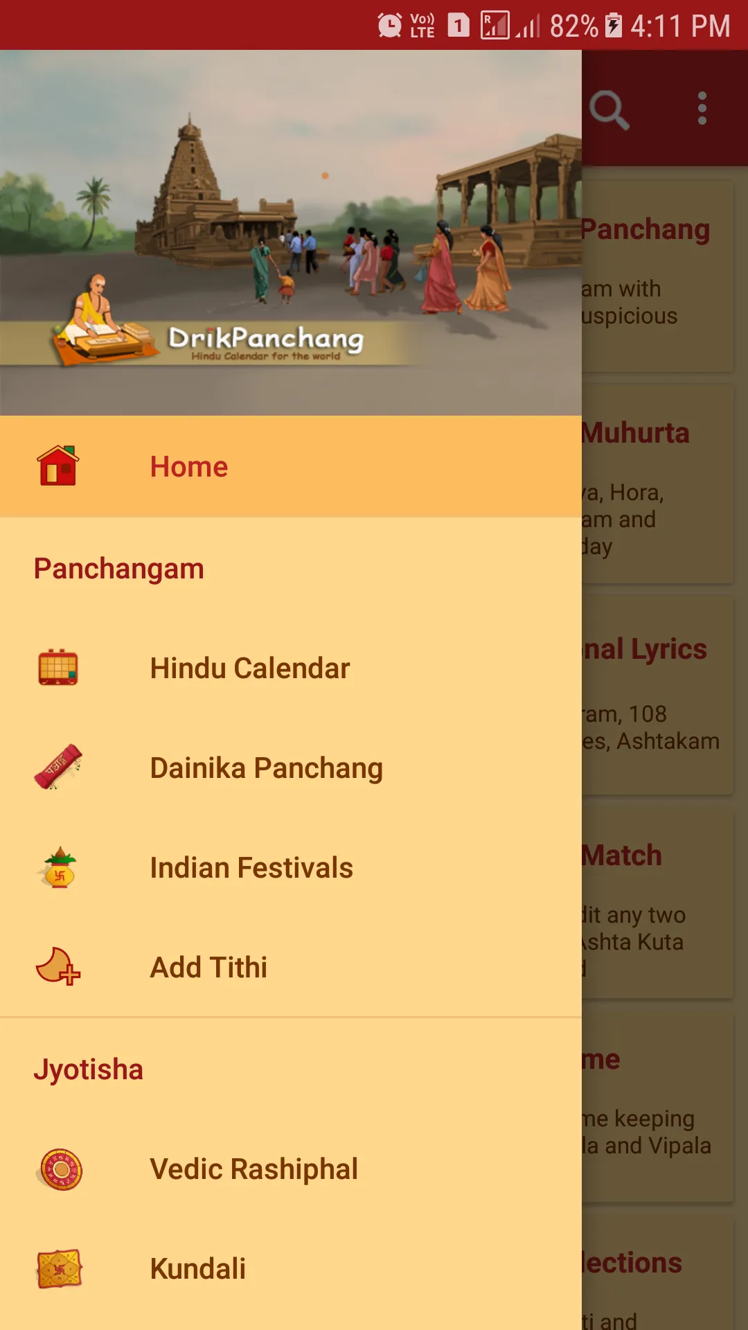 Hindu Calendar - Drik Panchang | Indus Appstore | Screenshot