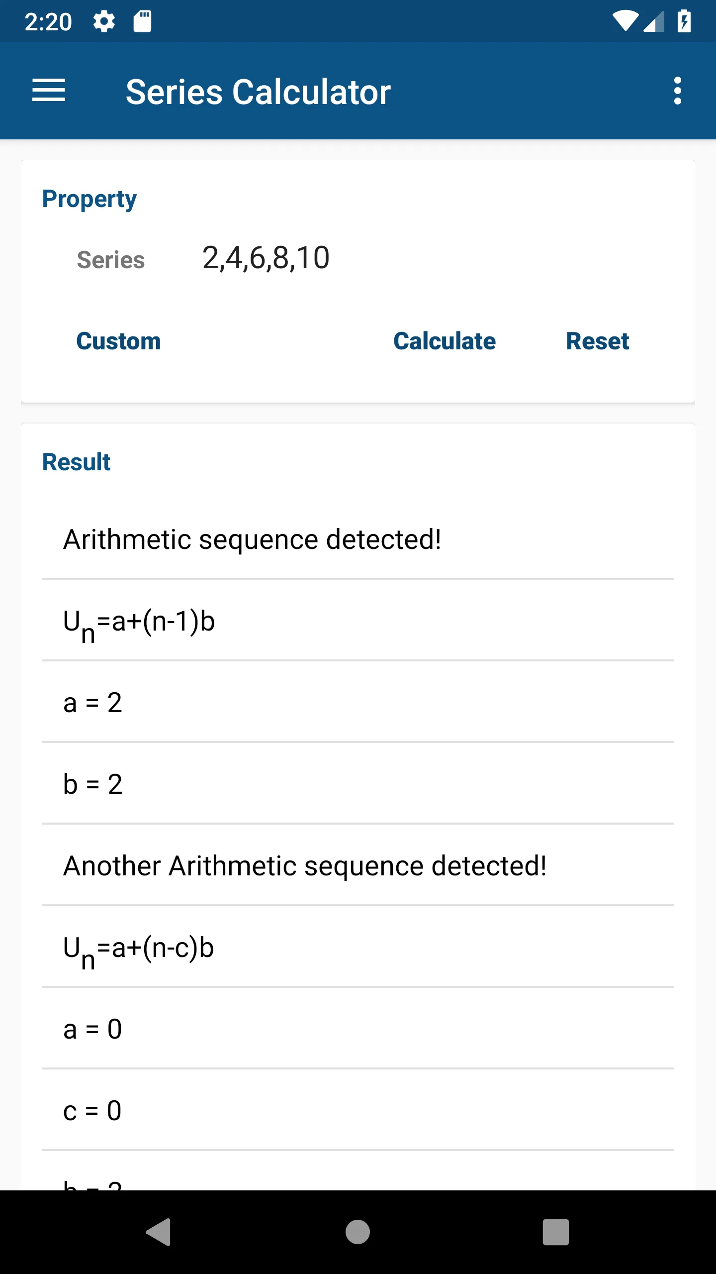 Series Calculator | Indus Appstore | Screenshot