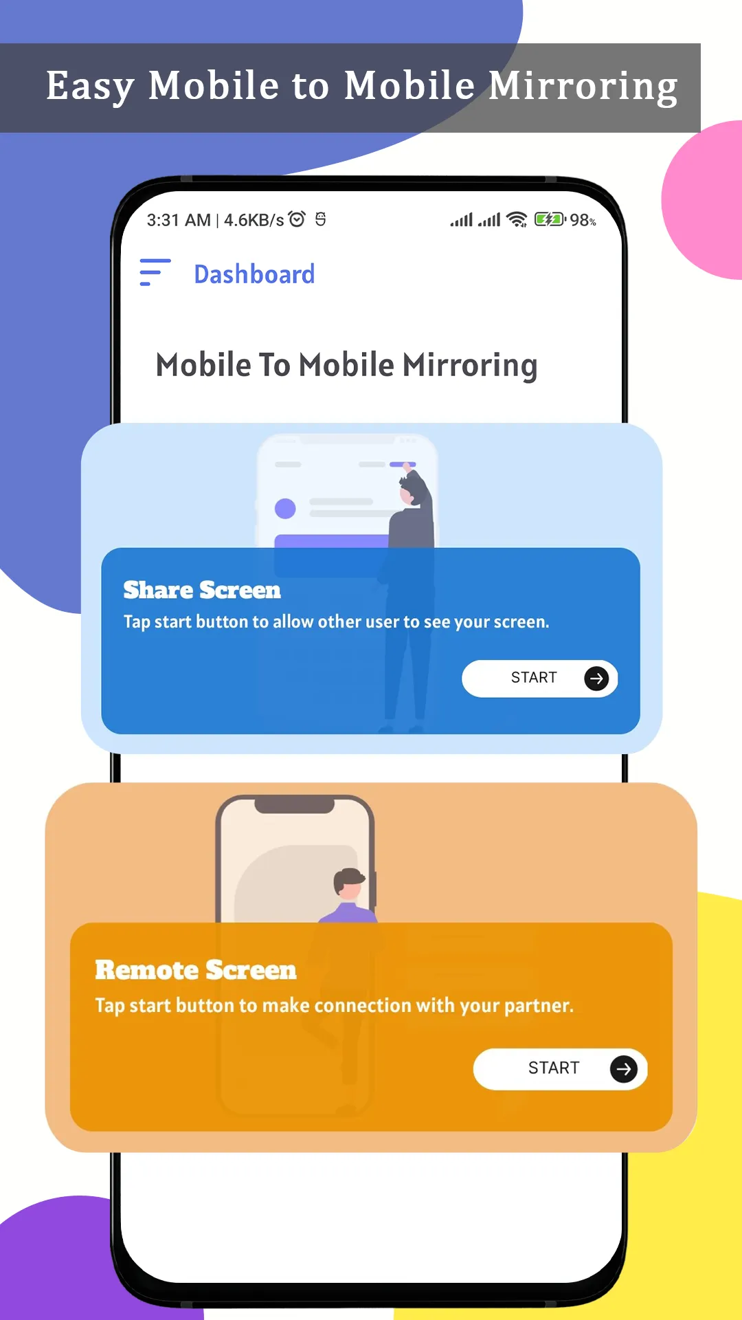 Mobile to Mobile Screen Share | Indus Appstore | Screenshot