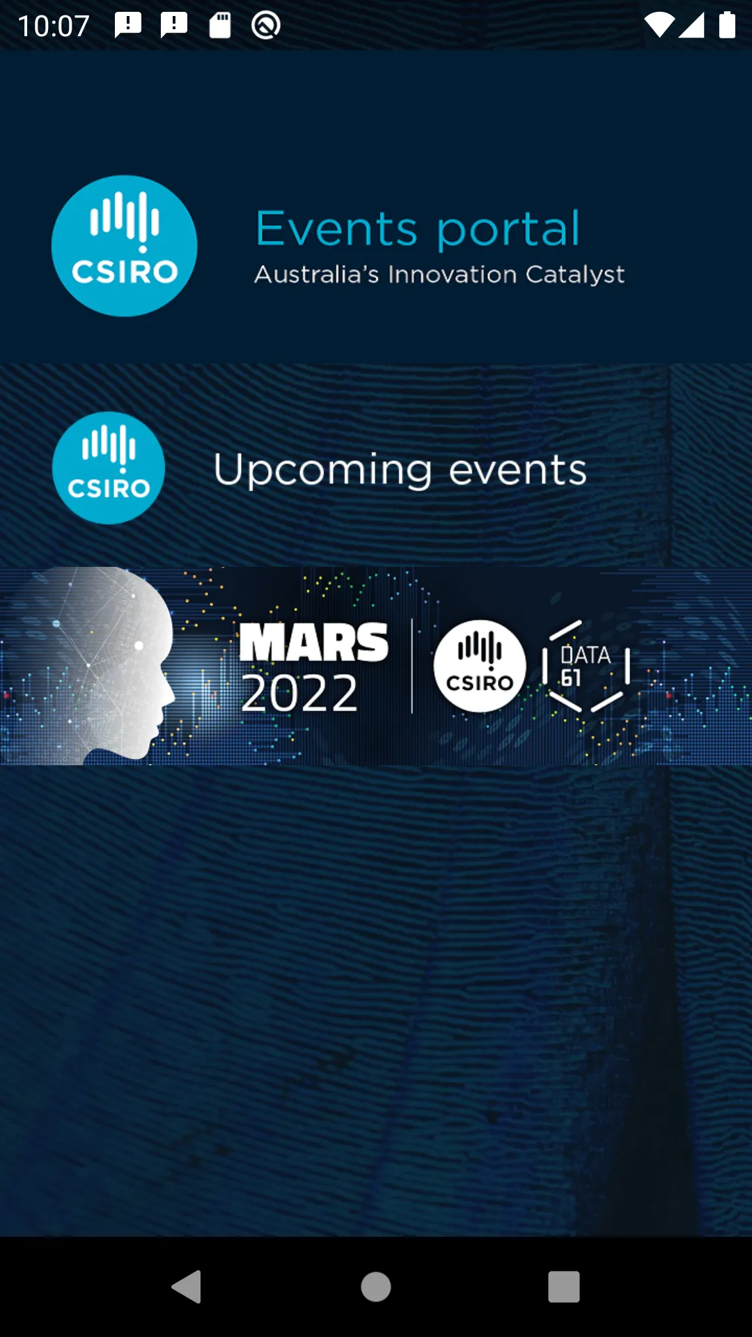 CSIRO events | Indus Appstore | Screenshot