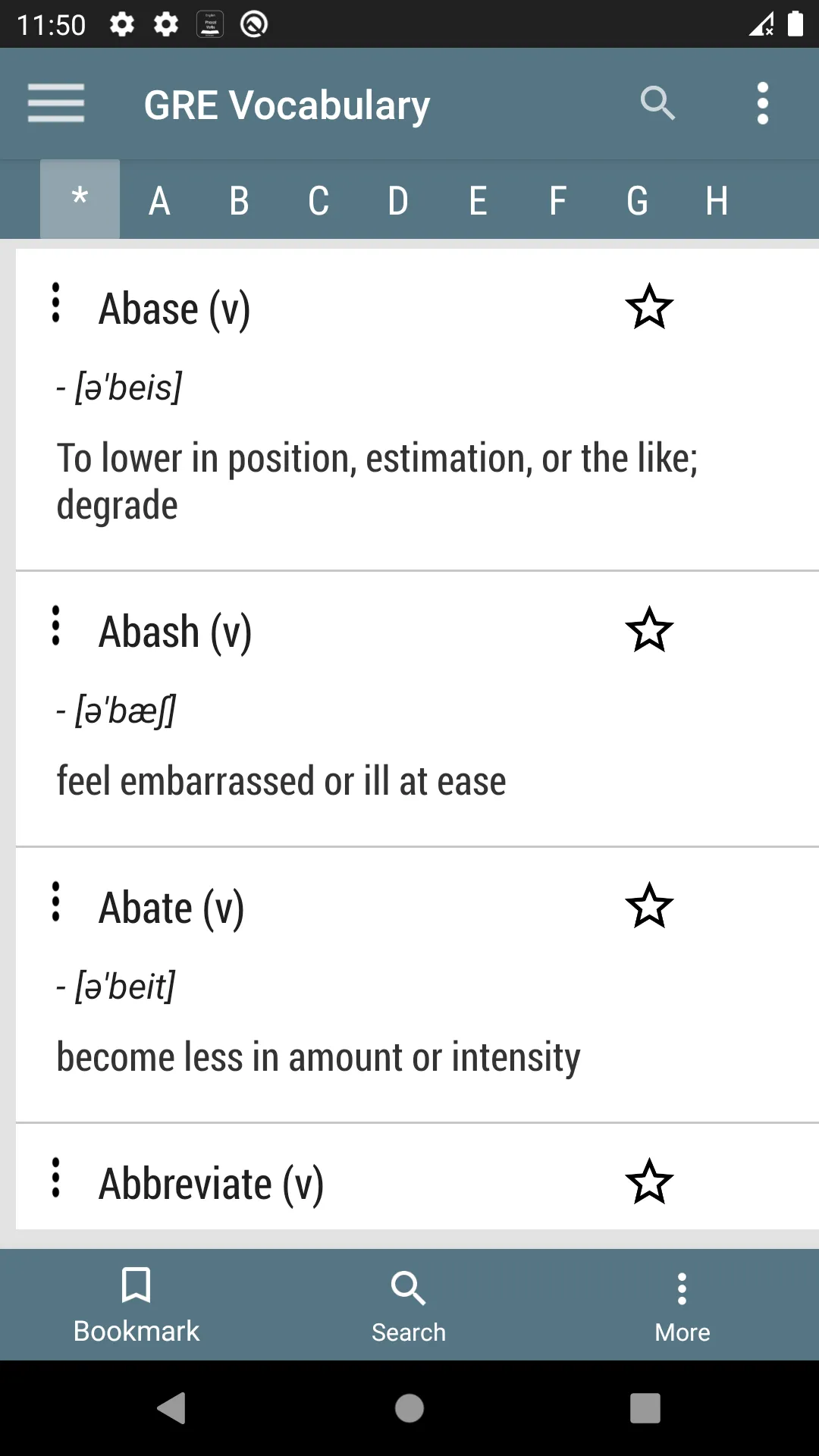 GRE Vocabulary | Indus Appstore | Screenshot