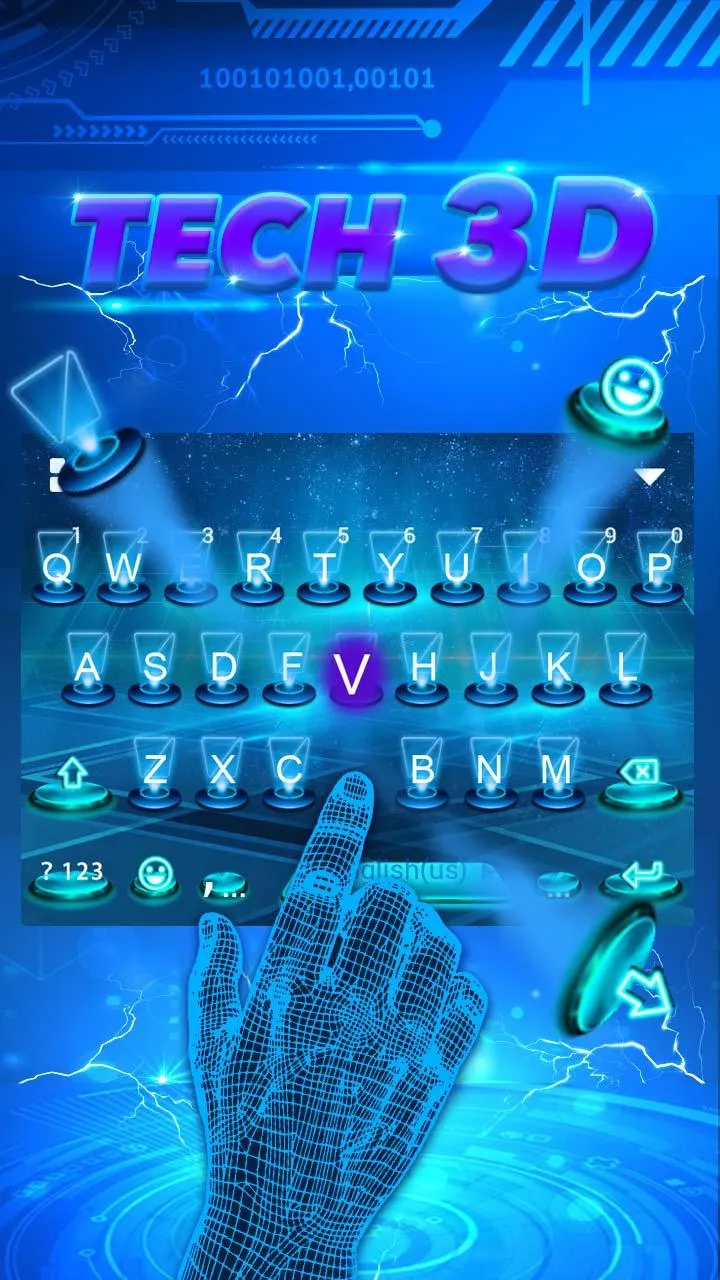 Tech 3D Keyboard Background | Indus Appstore | Screenshot