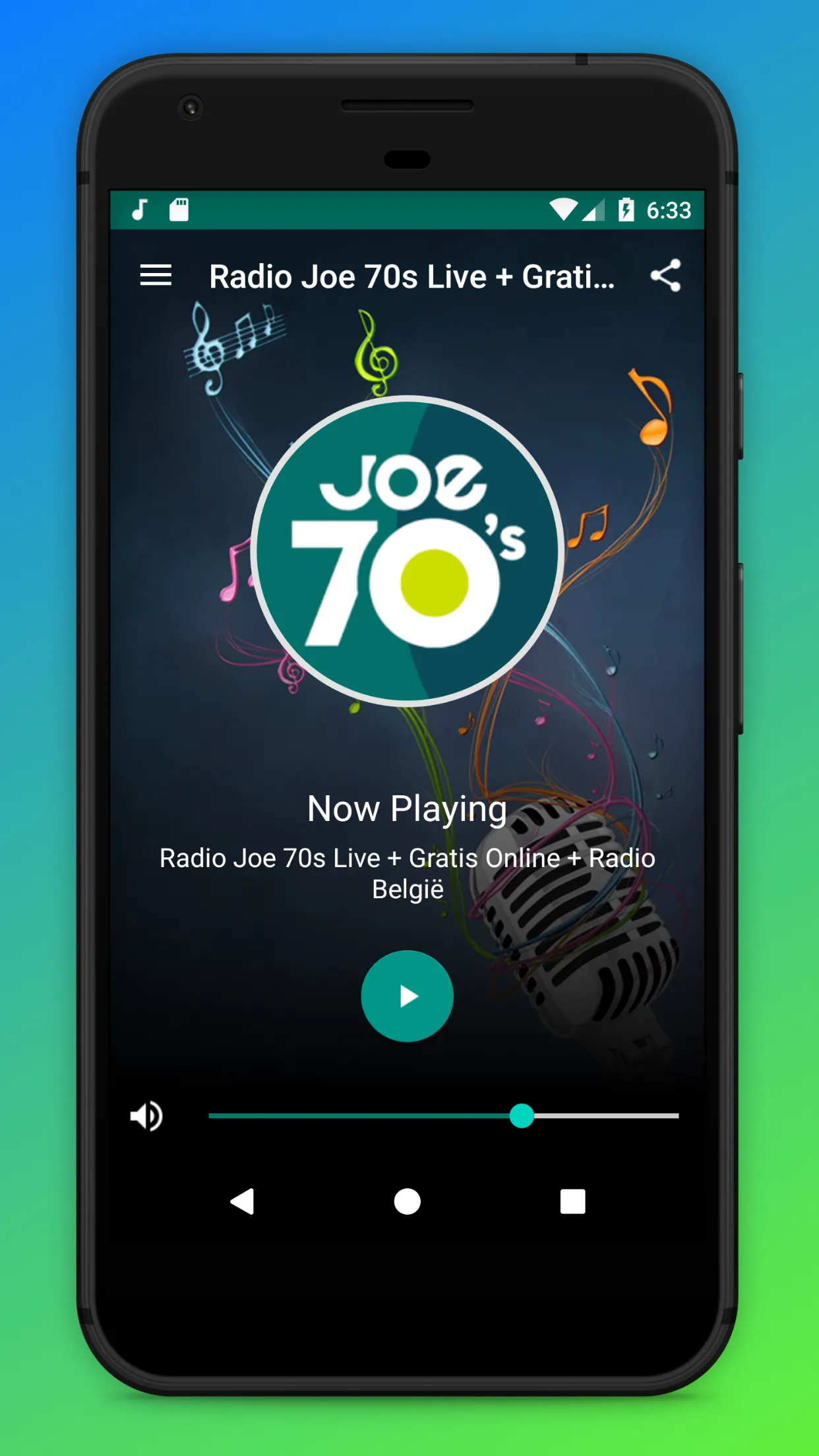 Radio Joe 70s Live App België | Indus Appstore | Screenshot