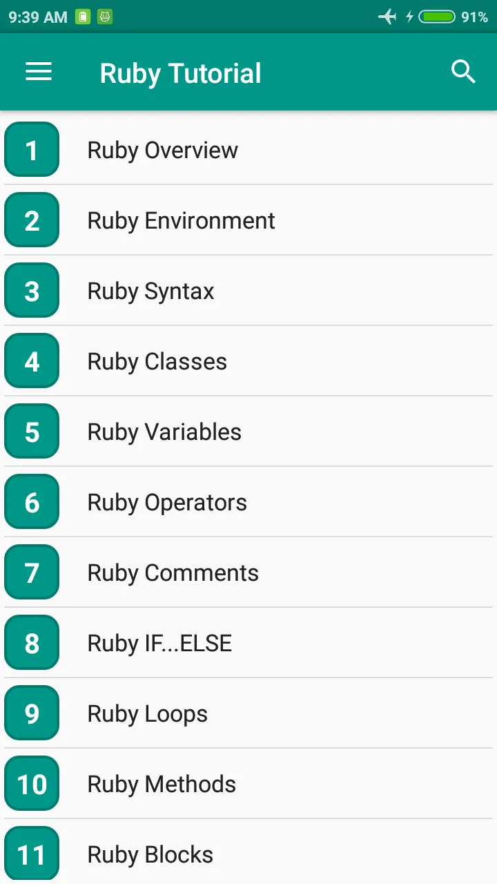 Ruby Tutorial | Indus Appstore | Screenshot