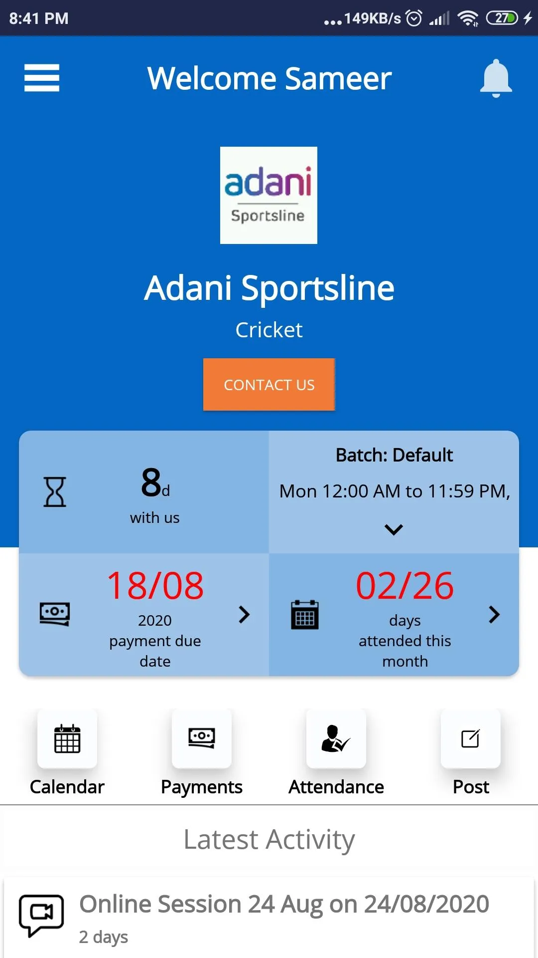 Adani Sportsline Academy | Indus Appstore | Screenshot