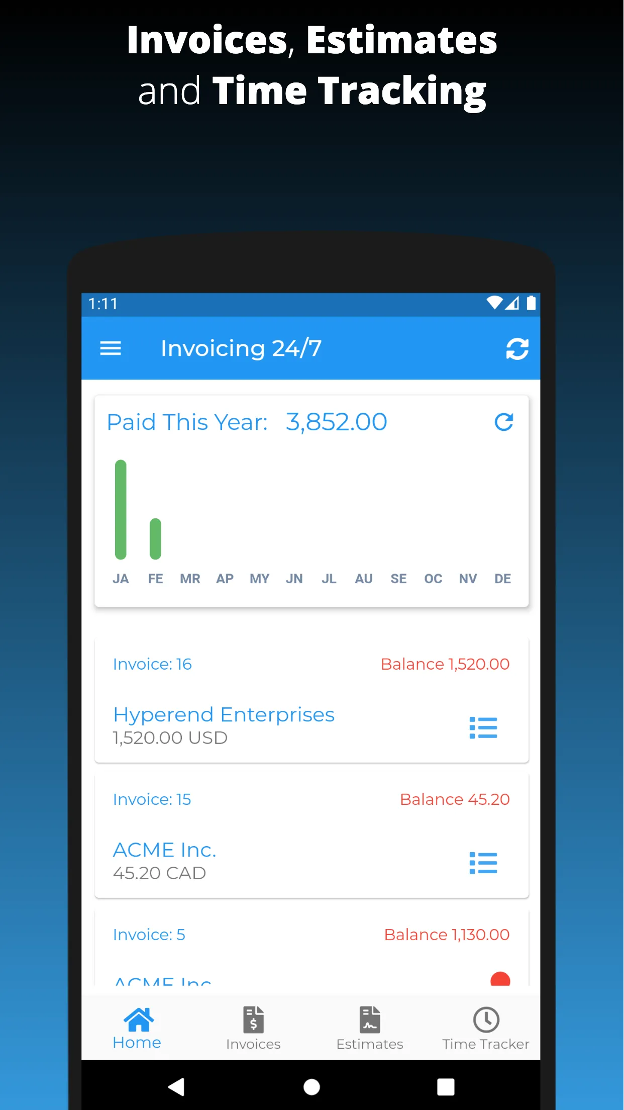 Invoicing 24/7 | Indus Appstore | Screenshot